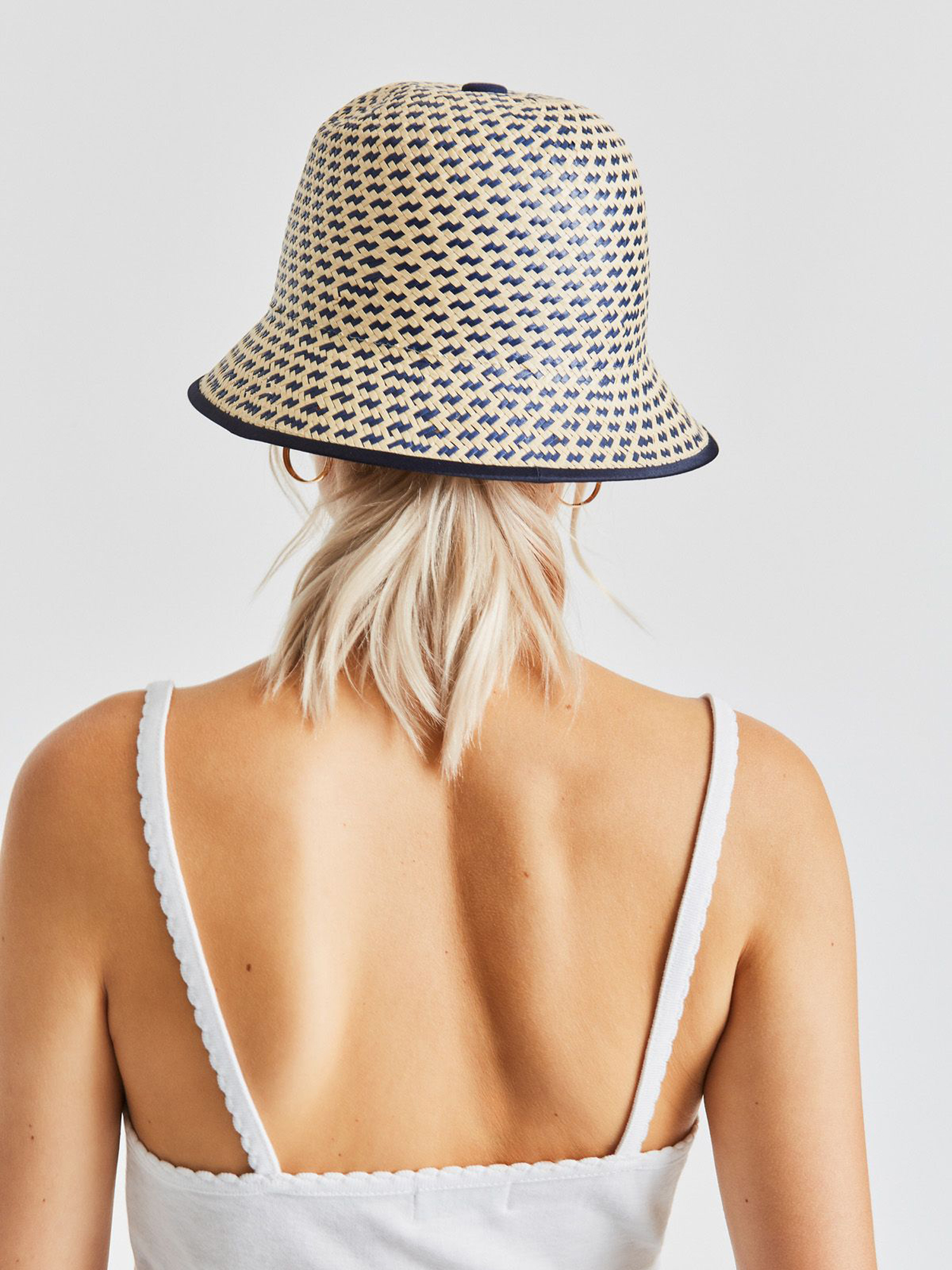 Kapelusz Brixton Essex Straw II Bucket Hat Wmn (navy/tan)