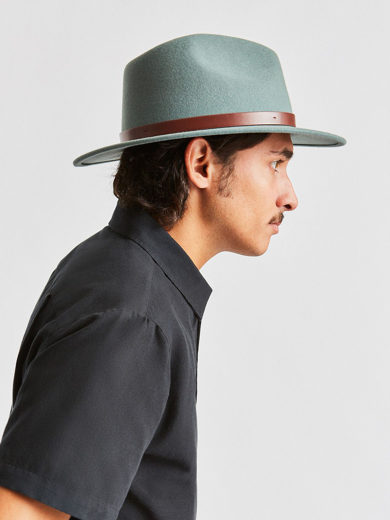 Kapelusz Brixton Messer Fedora (cypress/brown)