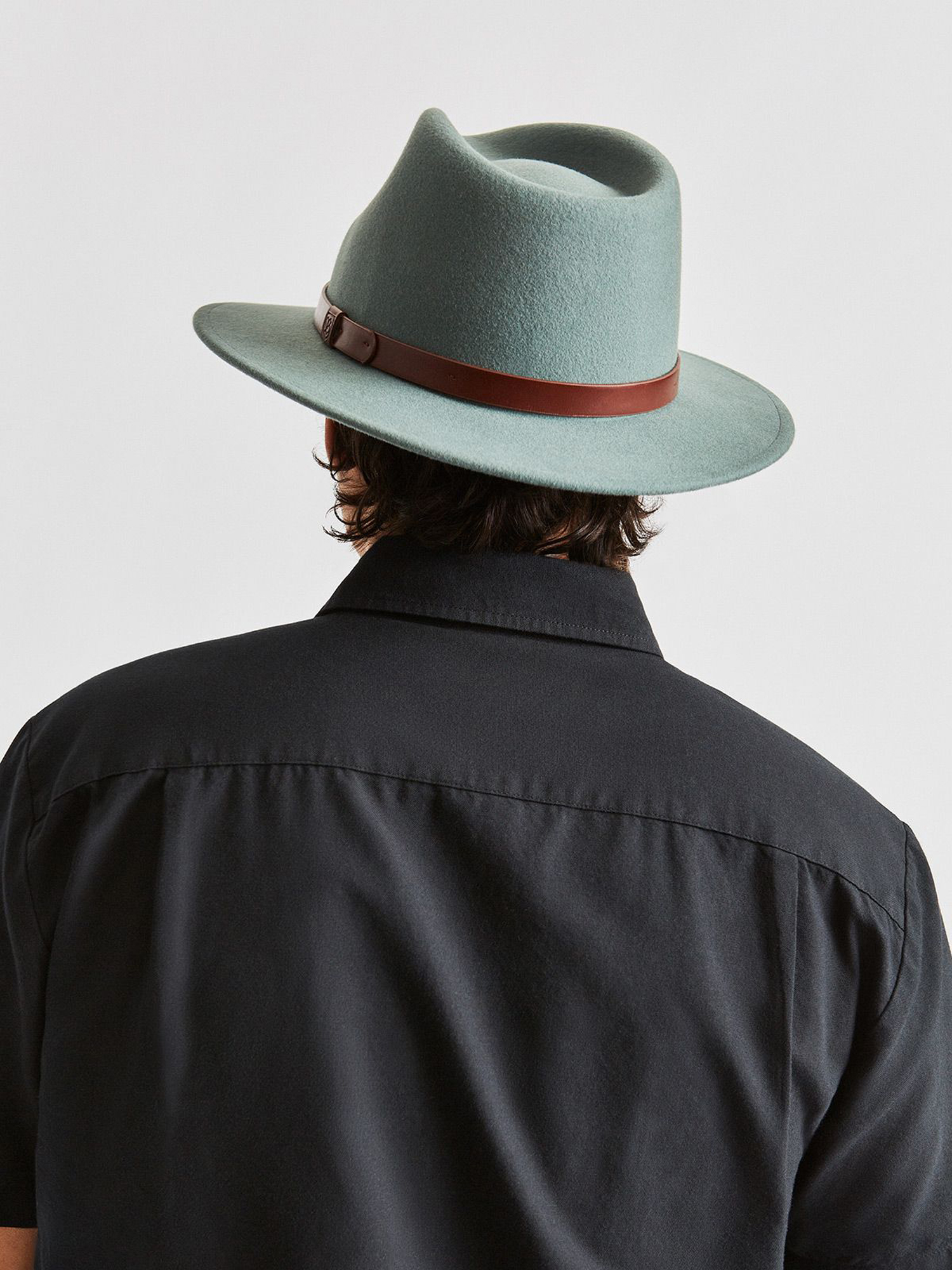 Kapelusz Brixton Messer Fedora (cypress/brown)