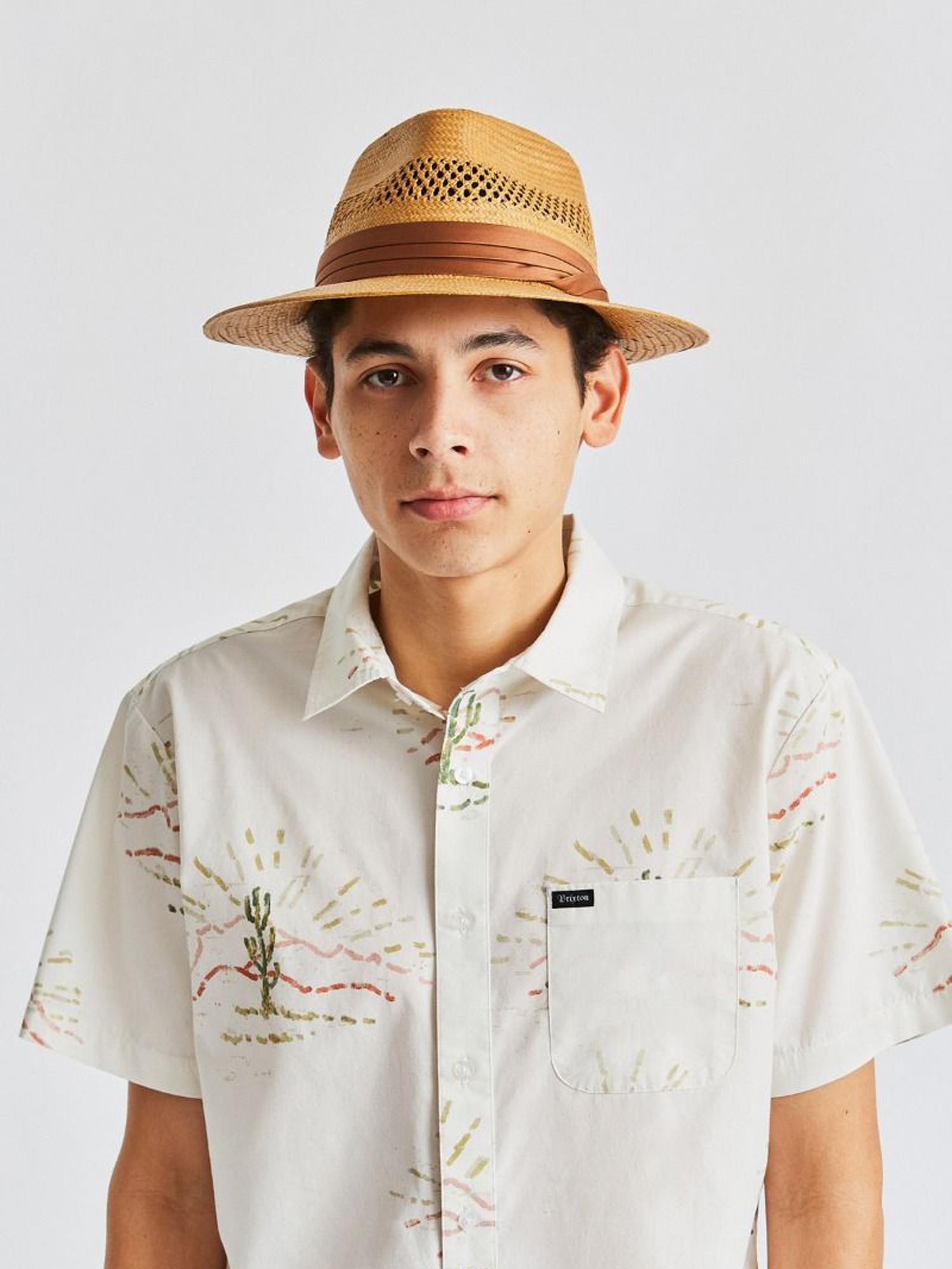 Kapelusz Brixton Goodman Straw Fedora (copper)