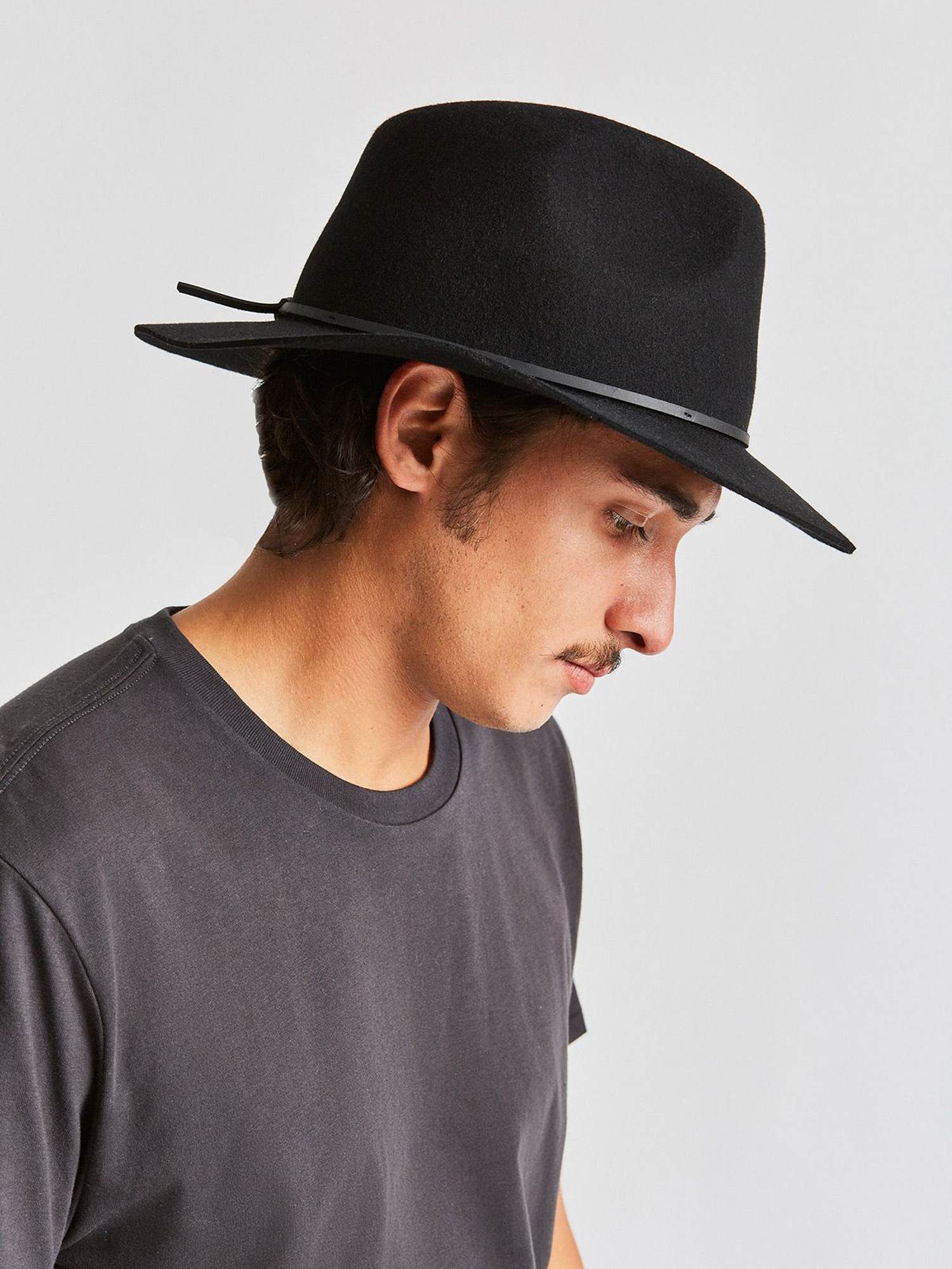 Kapelusz Brixton Wesley Cotton Fedora (black)