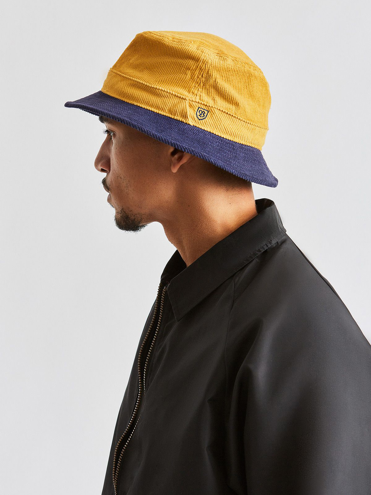 Kapelusz Brixton B Shield Bucket Hat (sunset yellow/washed navy)