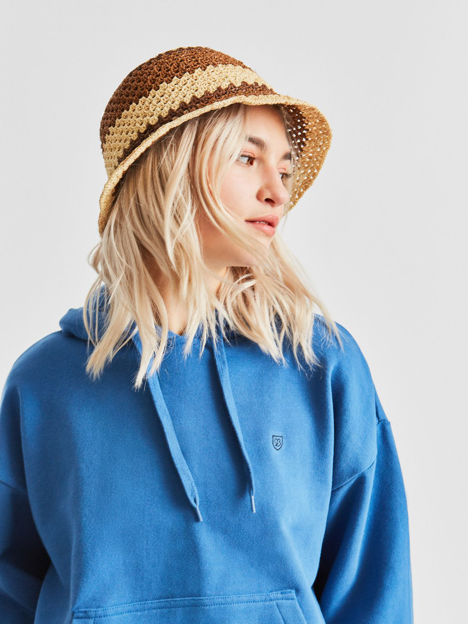Kapelusz Brixton Essex Raffia Bucket Hat Wmn (tan/brown)