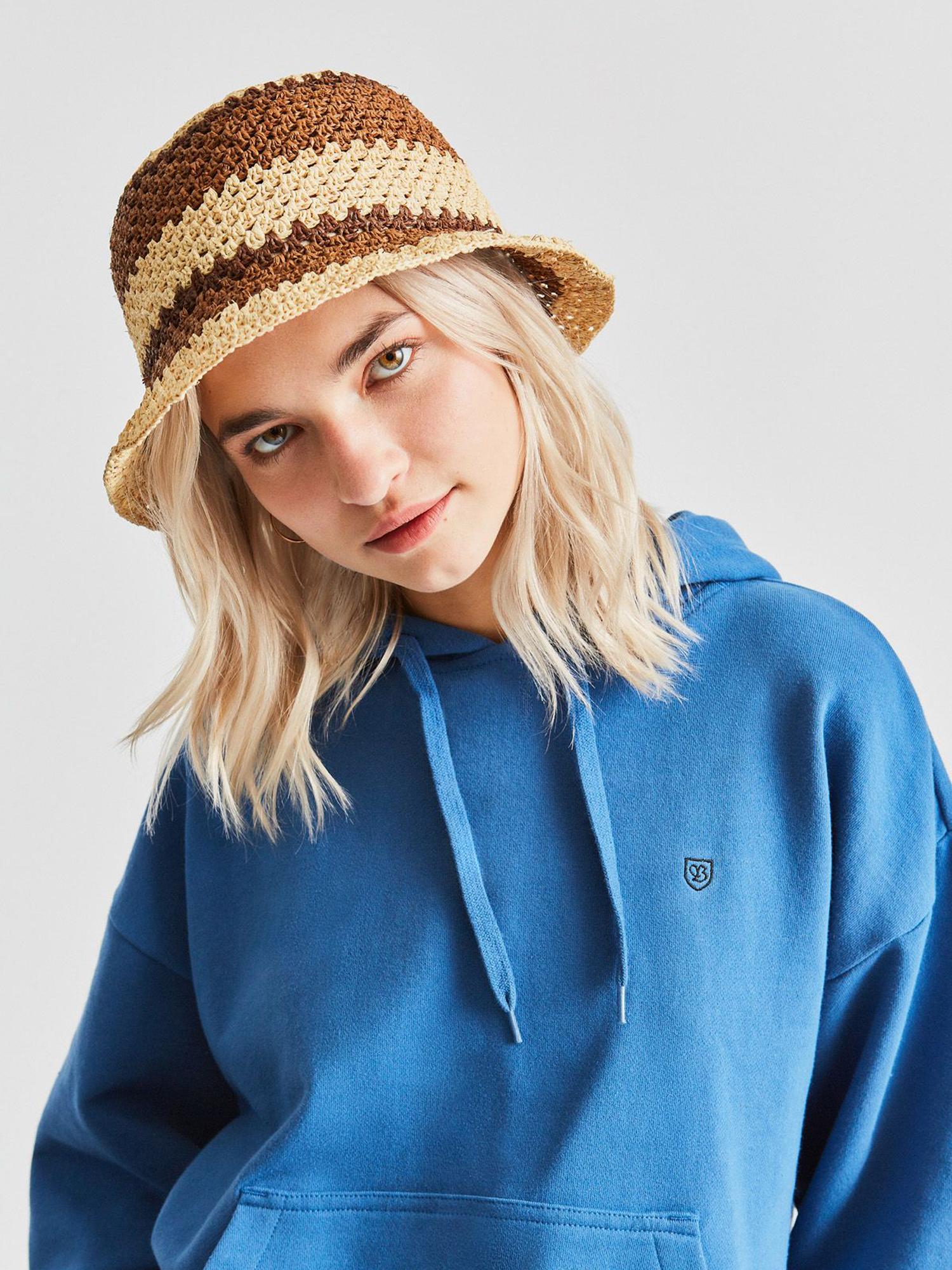 Kapelusz Brixton Essex Raffia Bucket Hat Wmn (tan/brown)