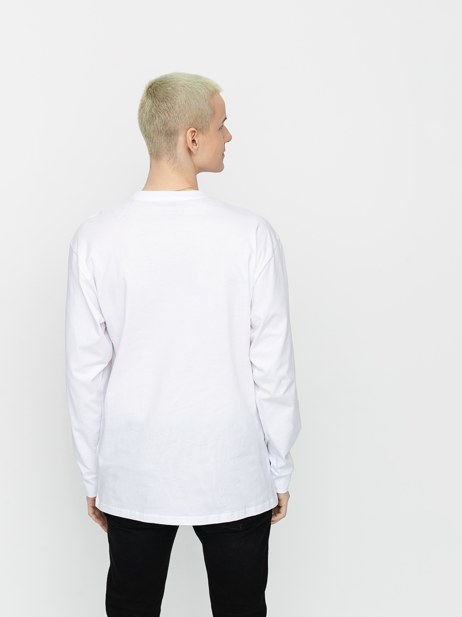 Longsleeve Vans Left Chest Hit (white/heliotrope)