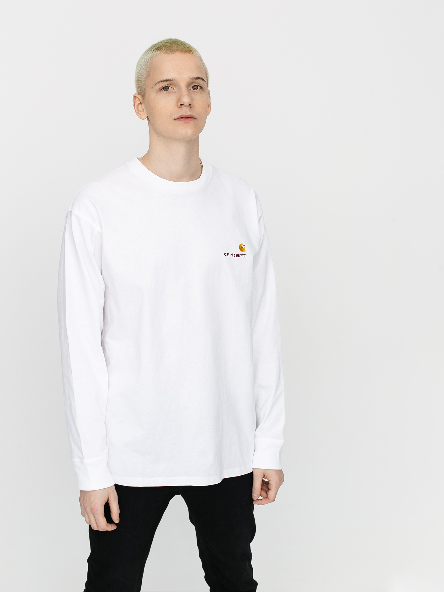 Longsleeve Carhartt WIP American Script (white)