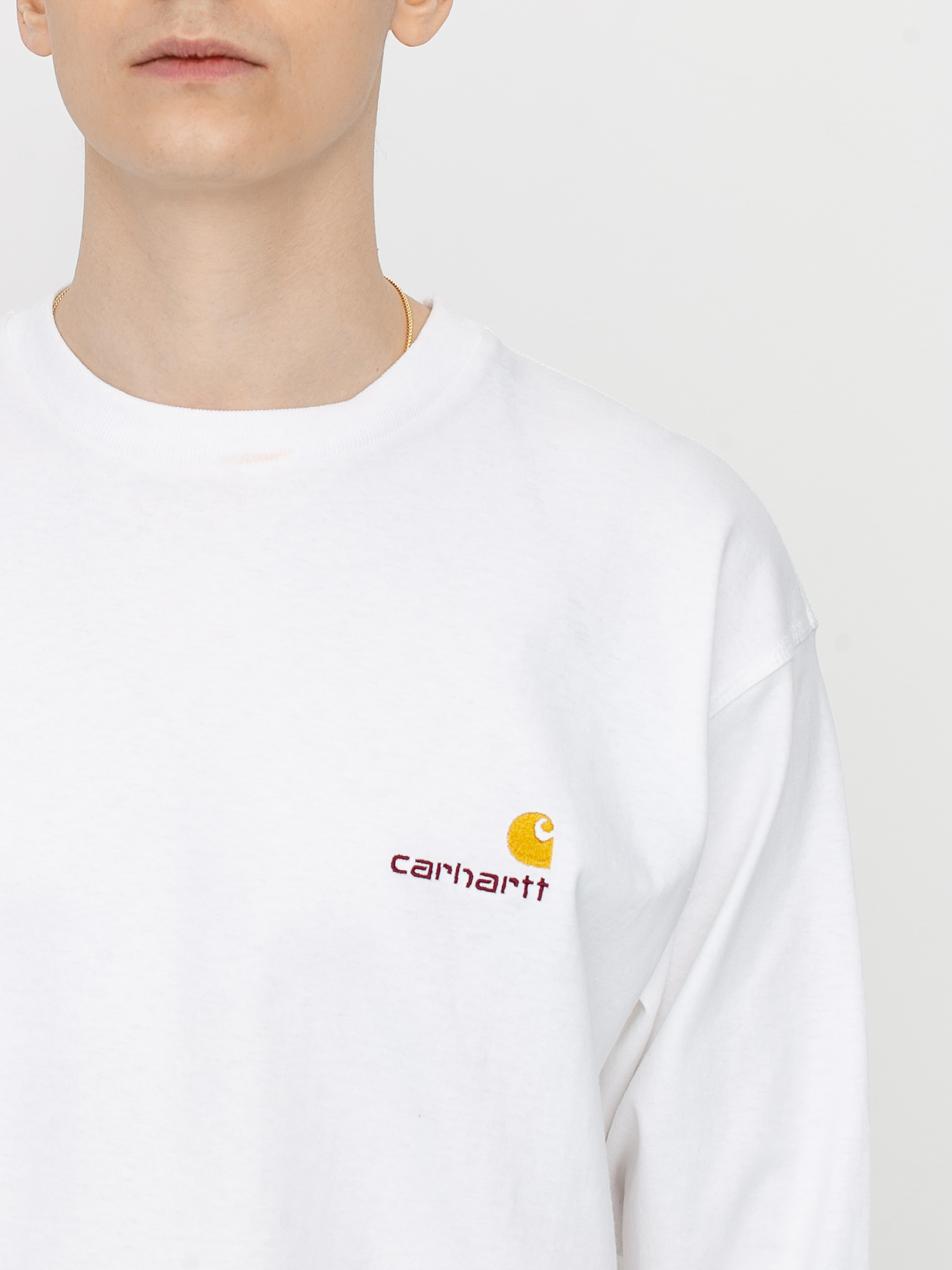 Longsleeve Carhartt WIP American Script (white)