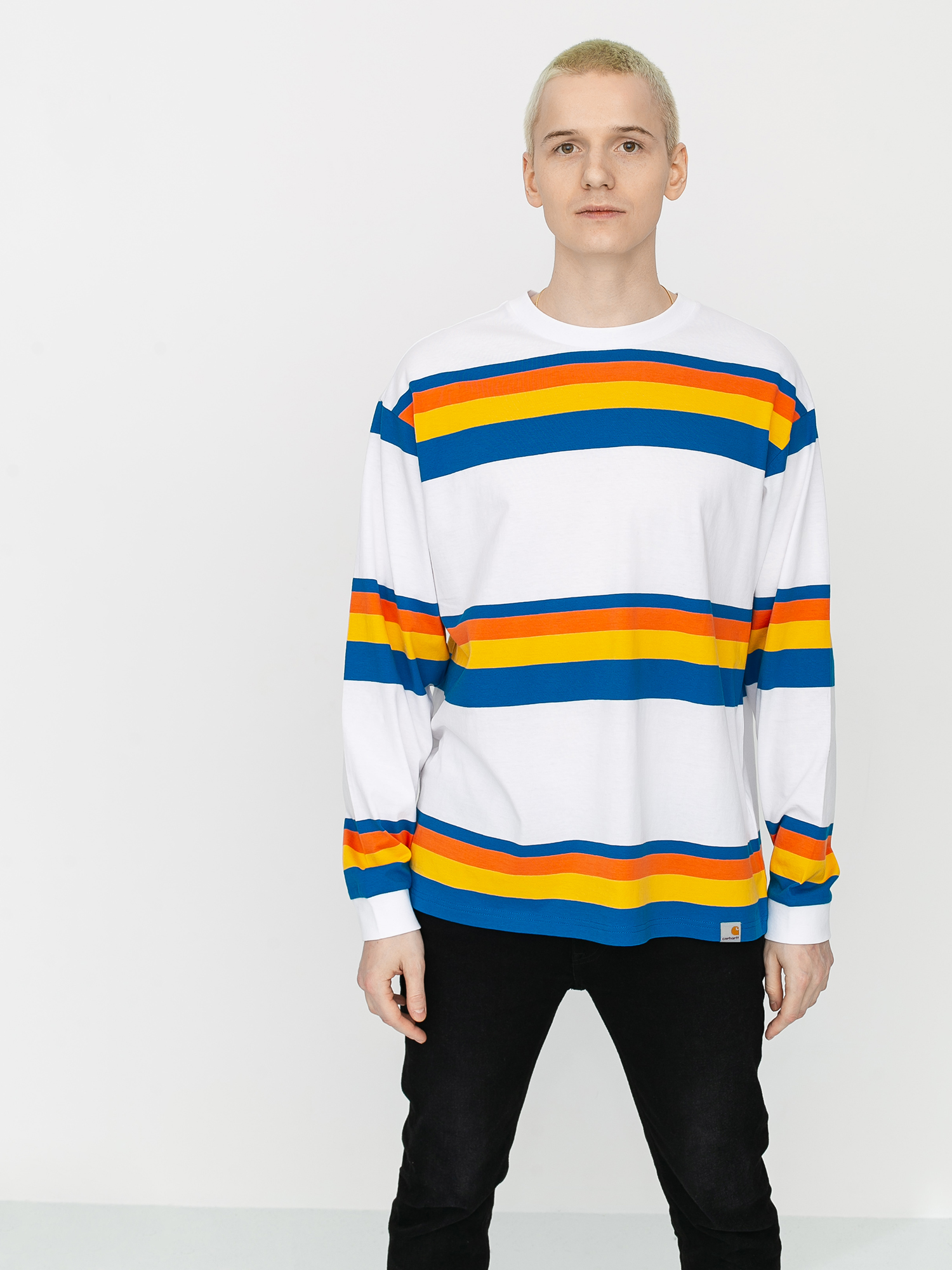 Longsleeve Carhartt WIP Huntington (huntington stripe white/clockwork)