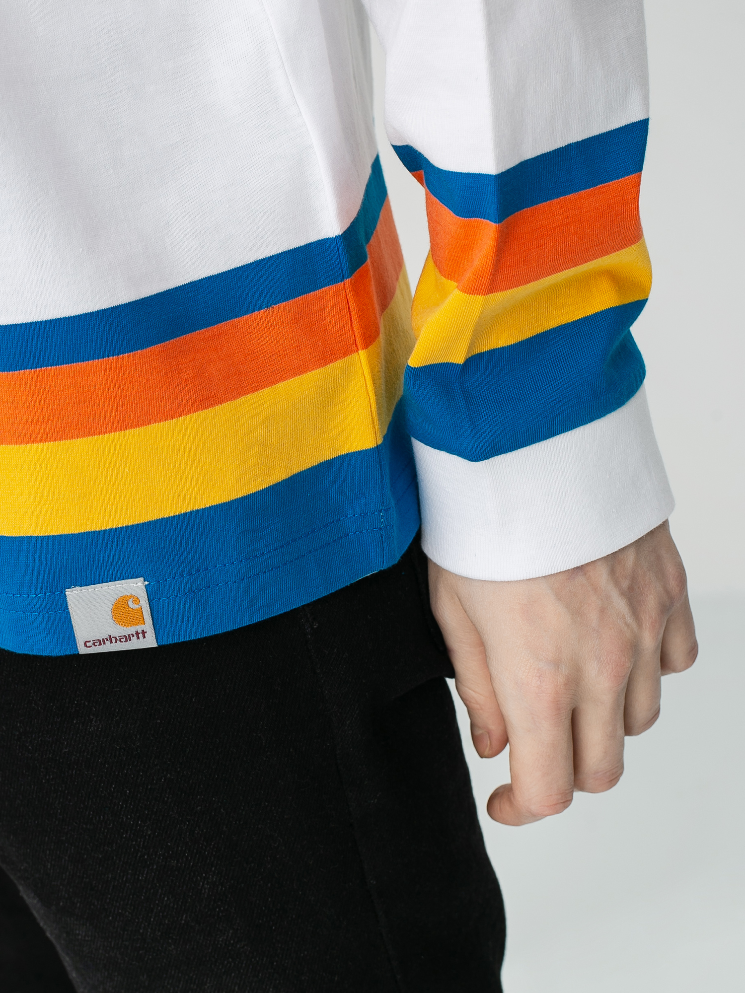 Longsleeve Carhartt WIP Huntington (huntington stripe white/clockwork)
