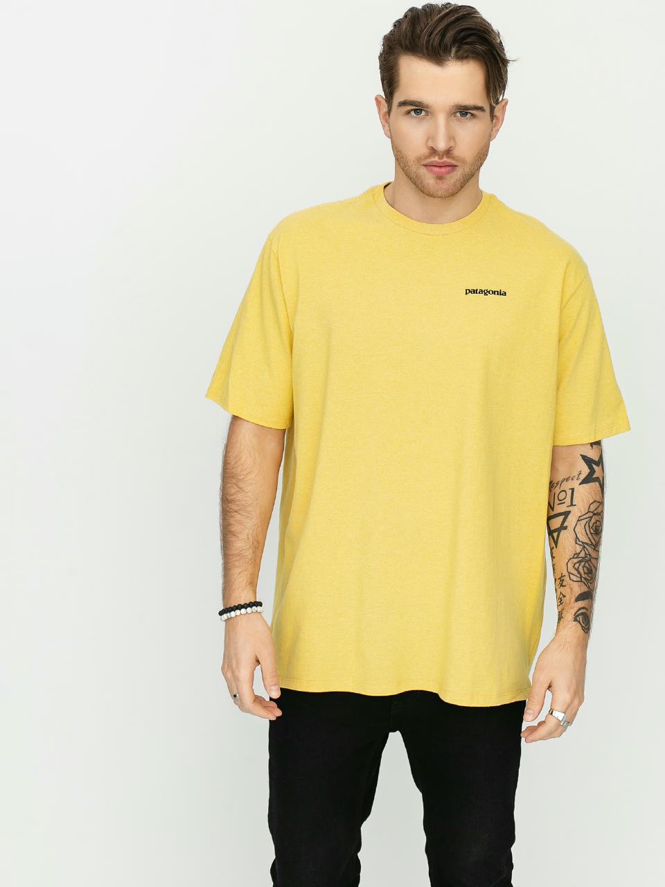 T-shirt Patagonia P6 Logo Responsibili (surfboard yellow)