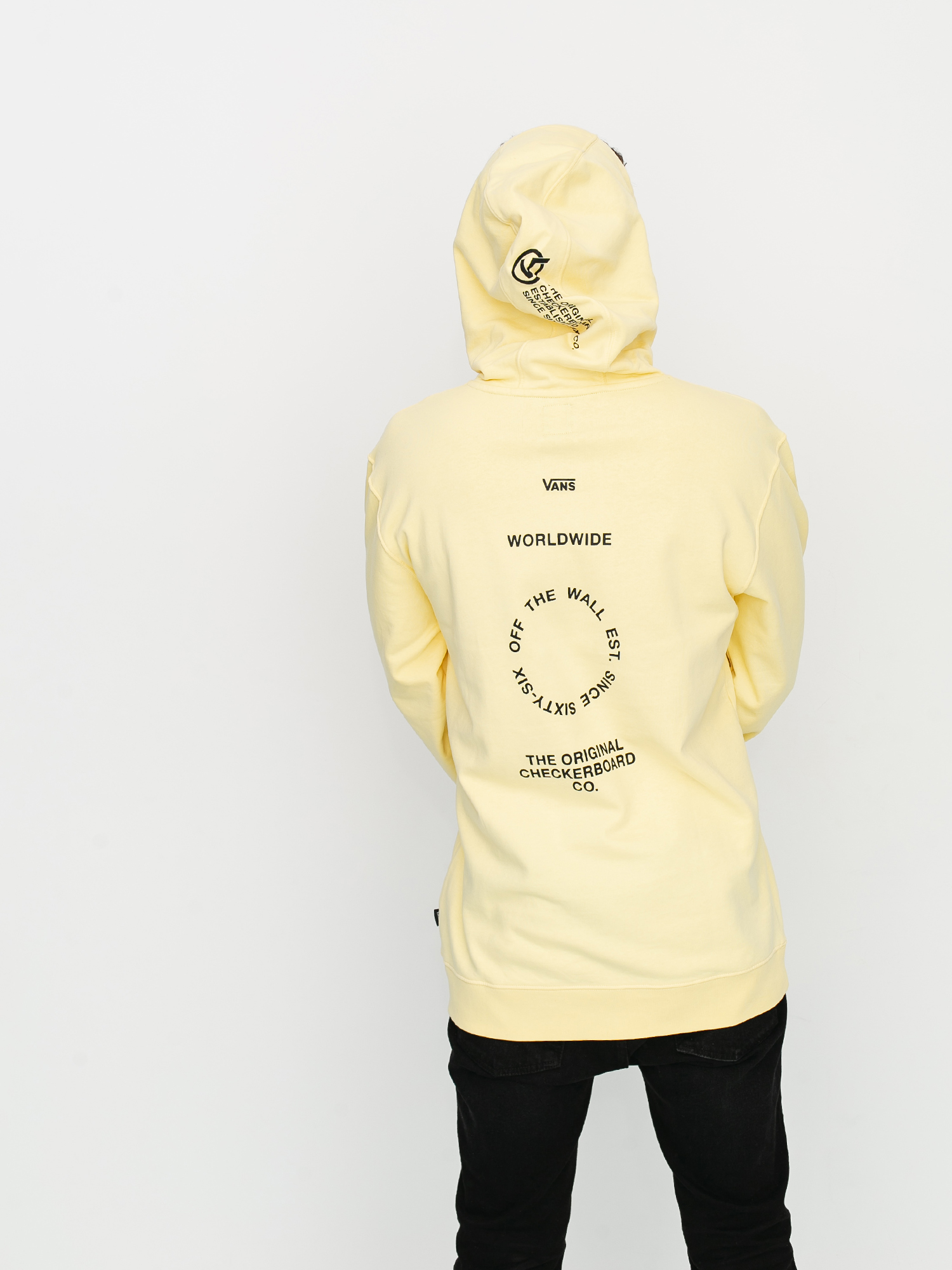 Bluza z kapturem Vans Distort Type HD (double cream)