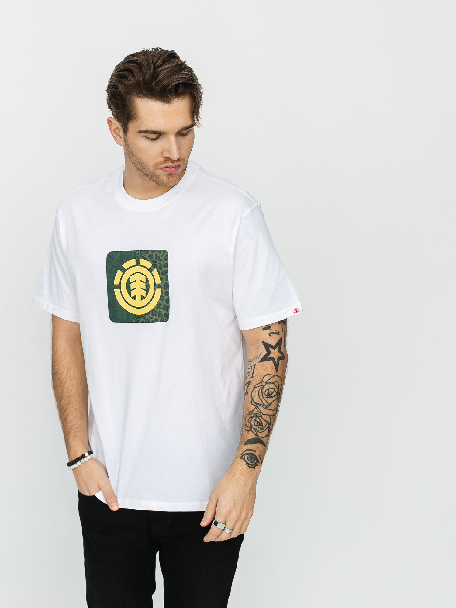 T-shirt Element Leopard Block Icon (optic white)