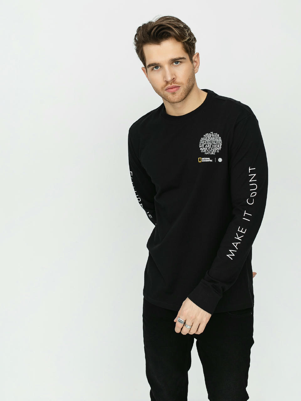 Longsleeve Element Earth (flint black)