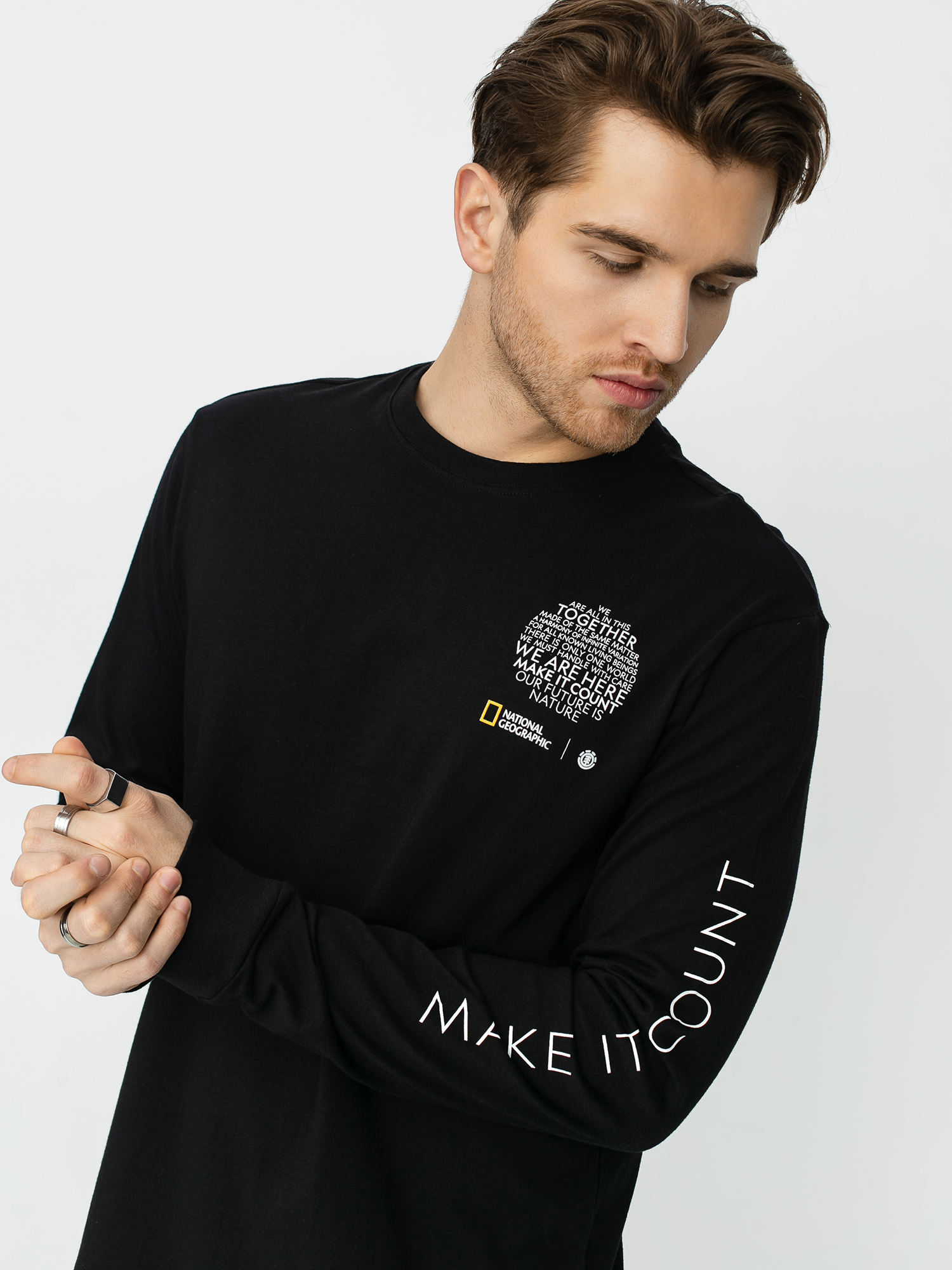 Longsleeve Element Earth (flint black)