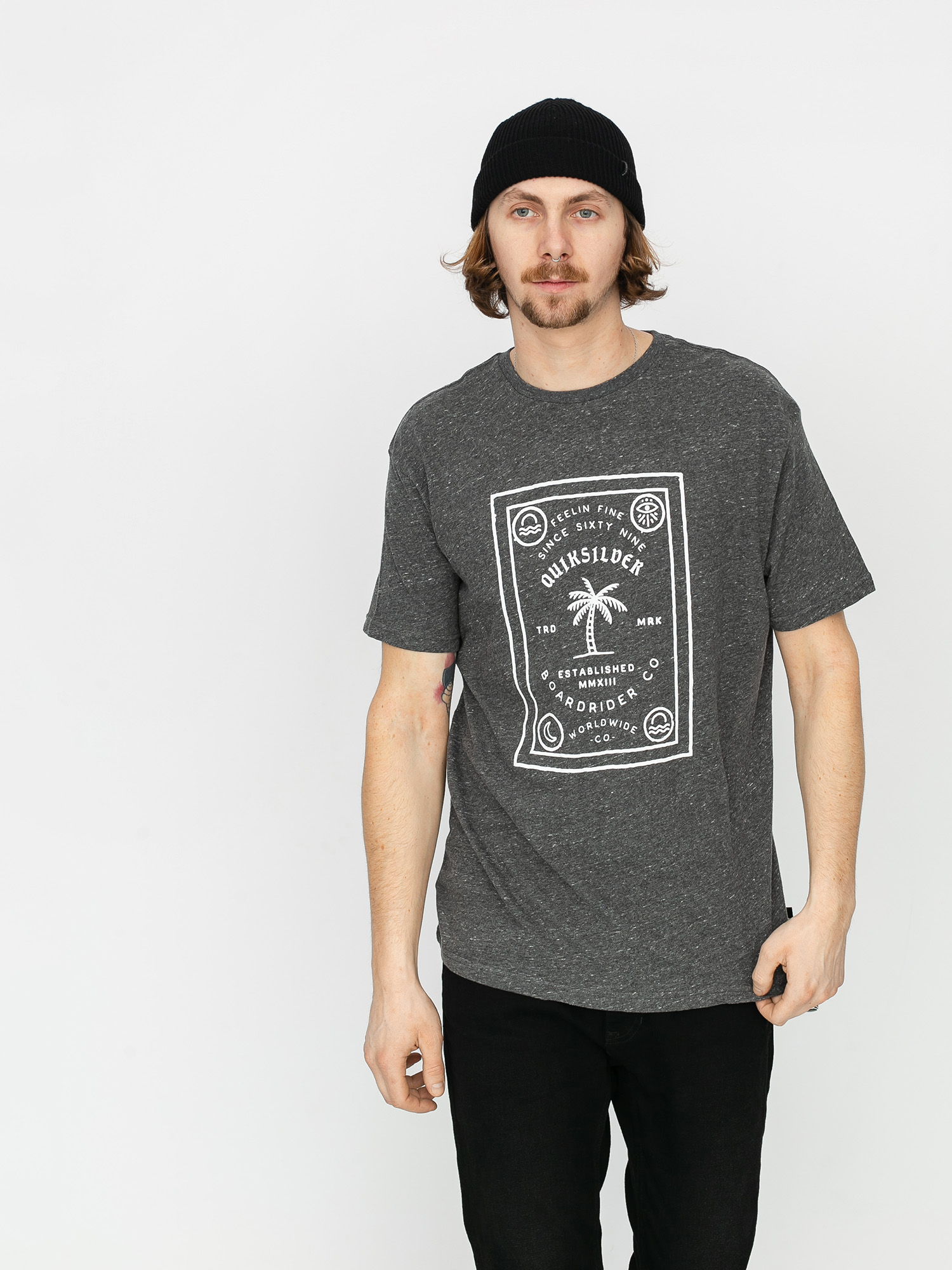 T-shirt Quiksilver Bad Liar (charcoal heather)