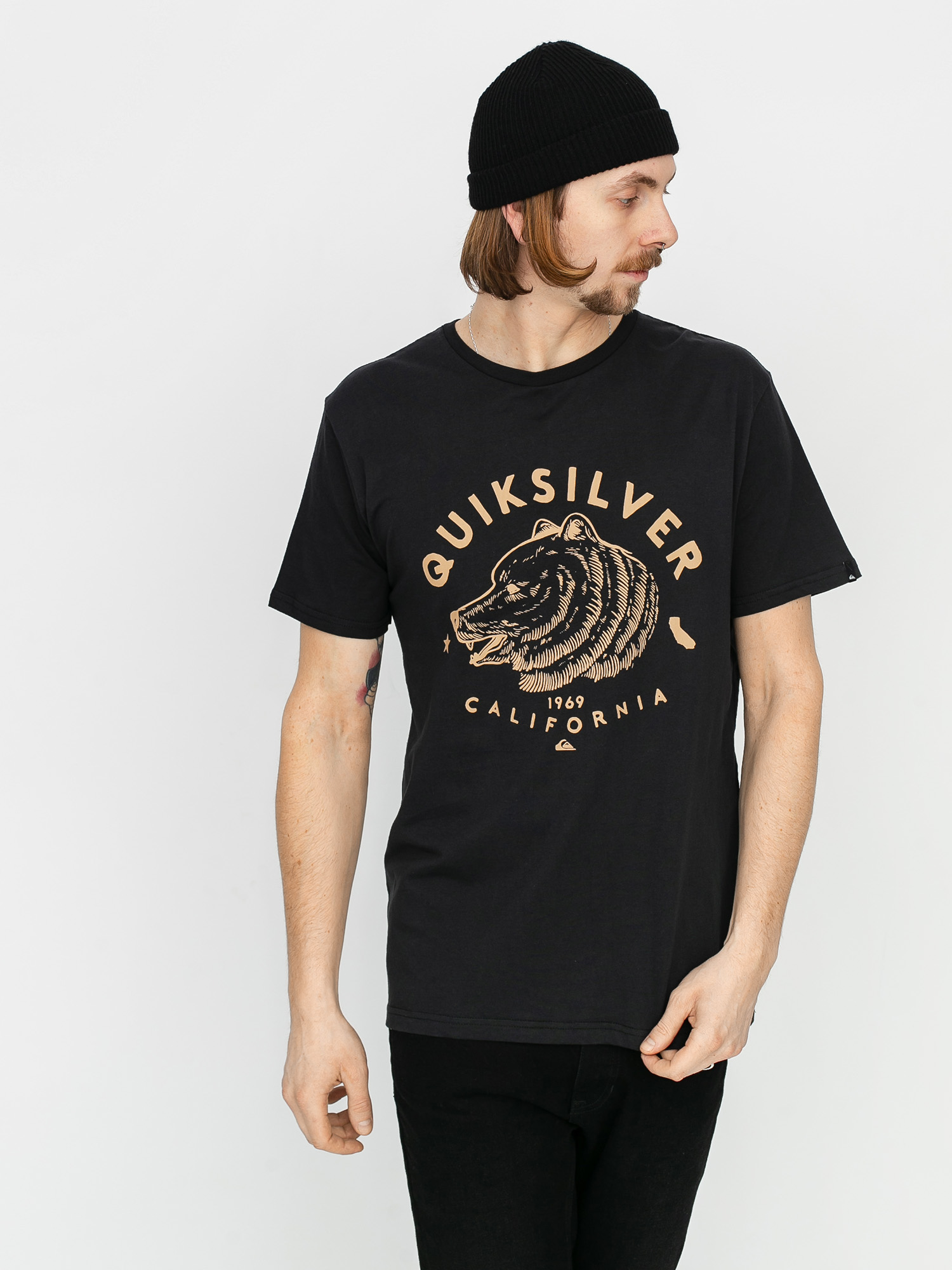 T-shirt Quiksilver Ca Brown Bear (black)