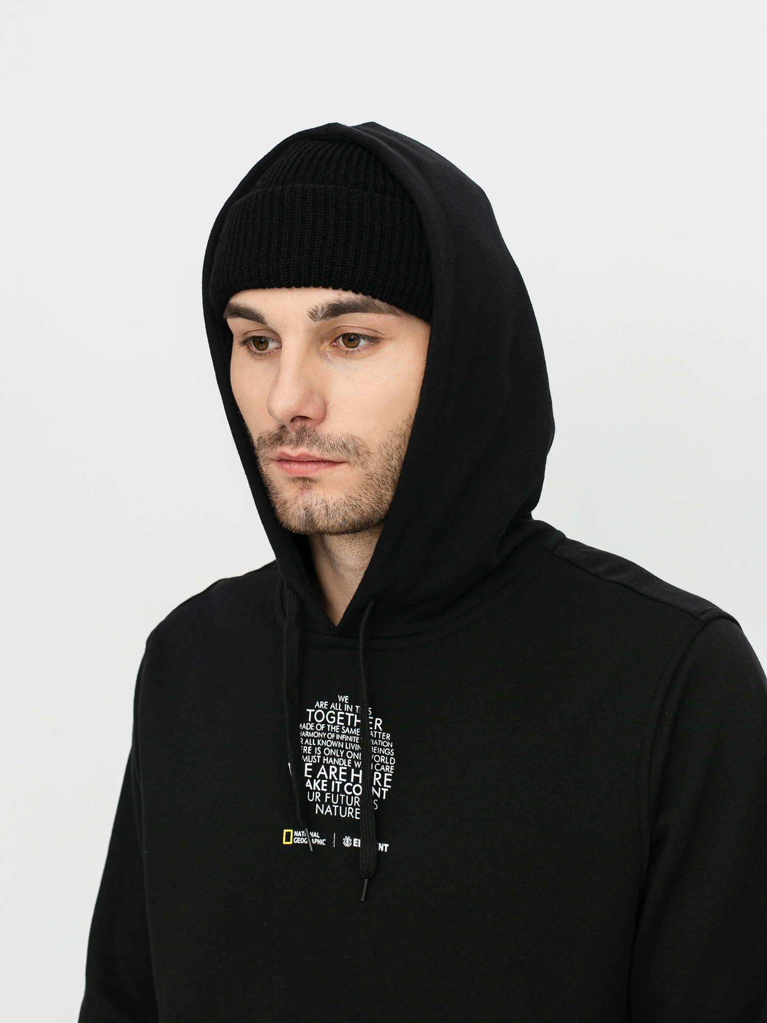 Bluza z kapturem Element Roots Fleece HD (flint black)