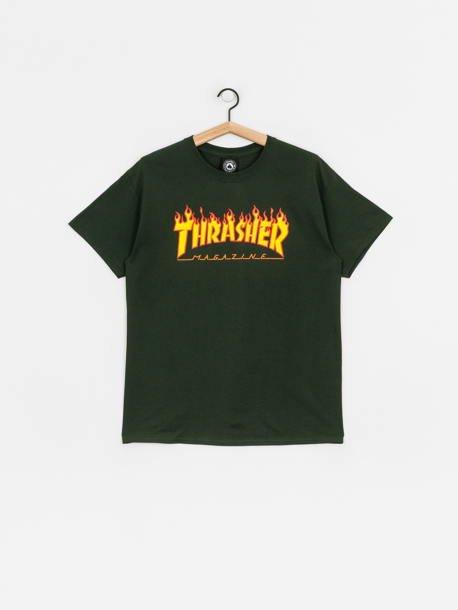 T-shirt Thrasher Flame Logo (forest green)