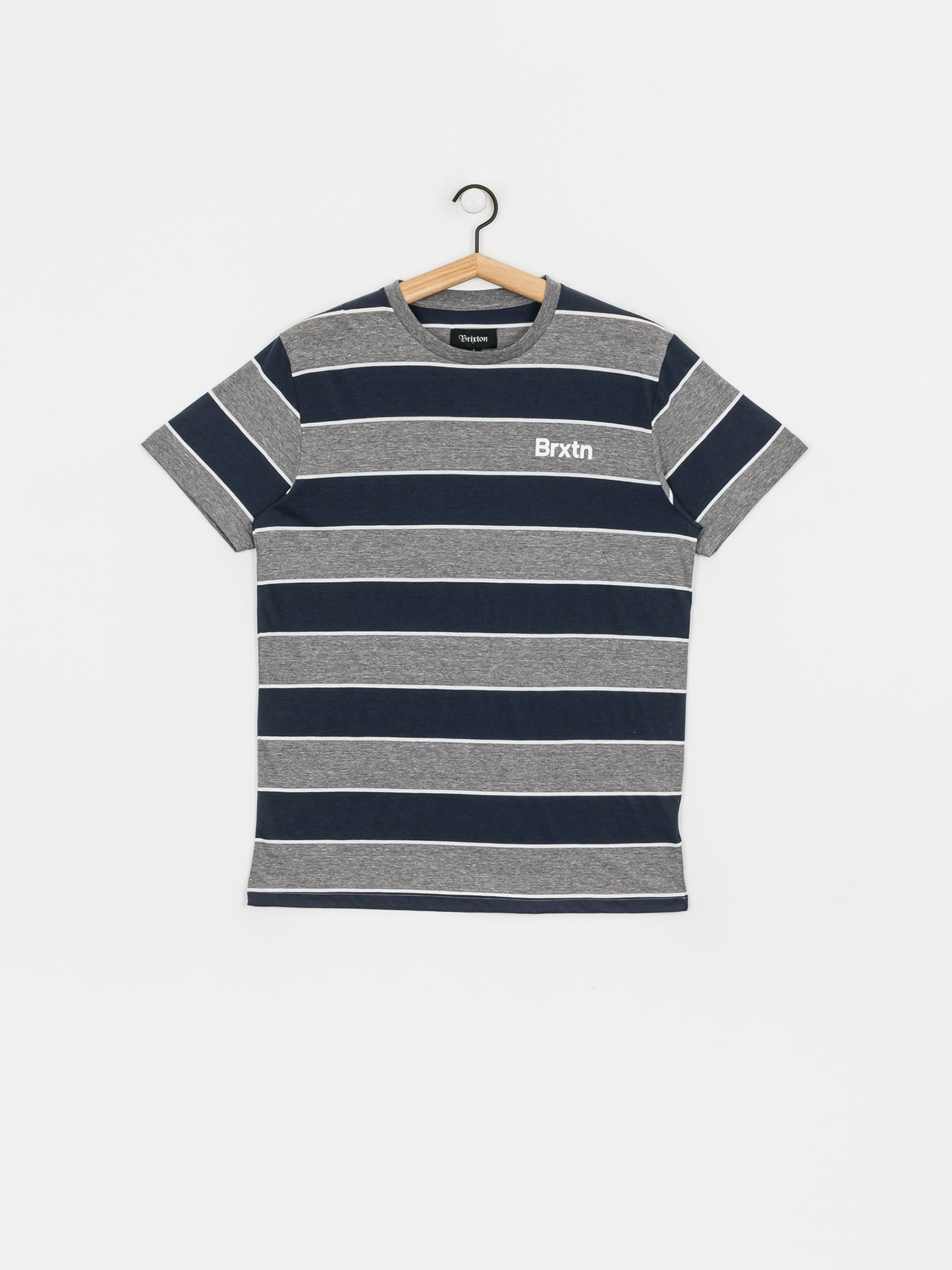 T-shirt Brixton Hilt Print (heather grey/washed navy)