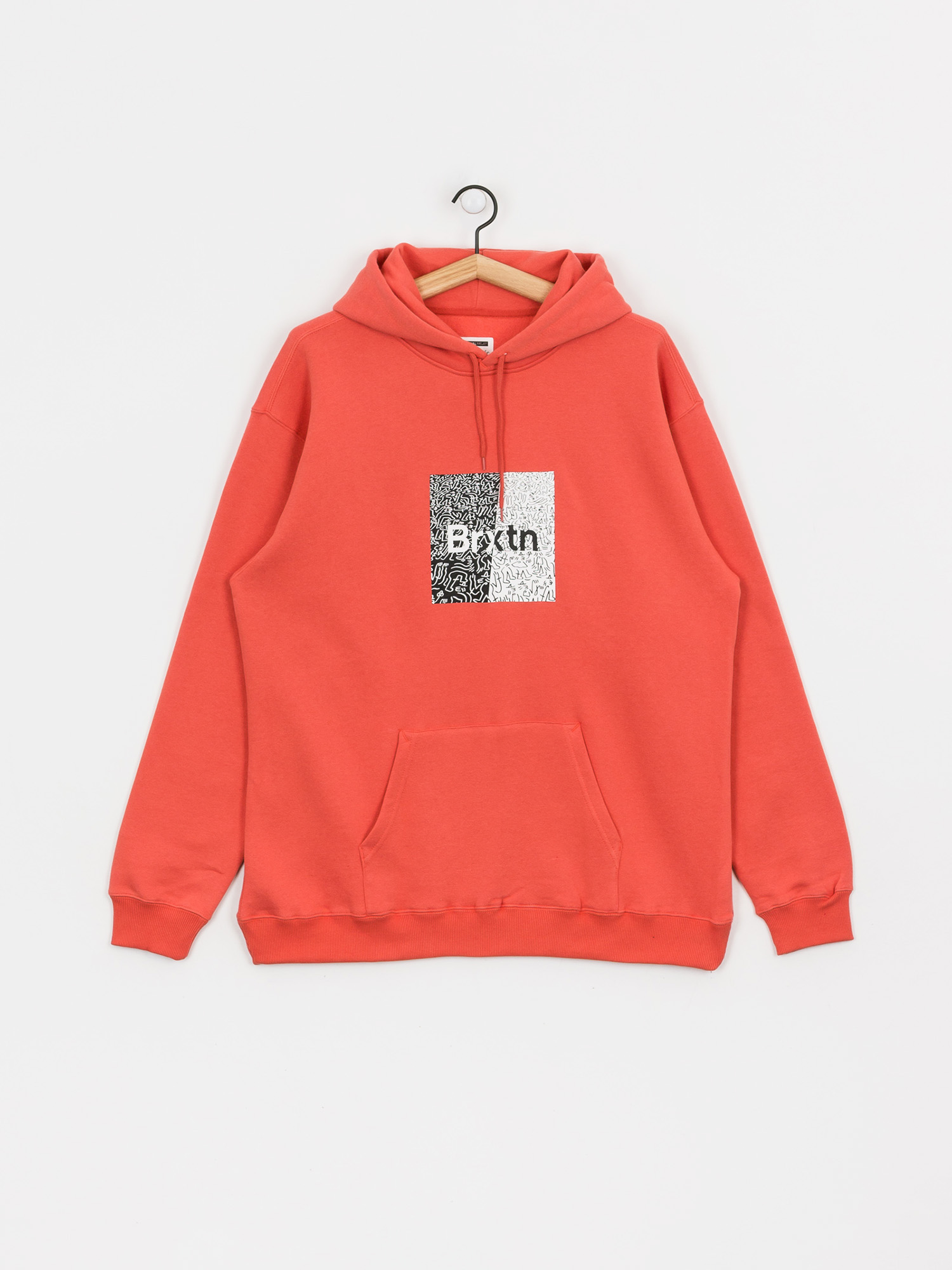 Bluza z kapturem Brixton Crowd HD (coral)