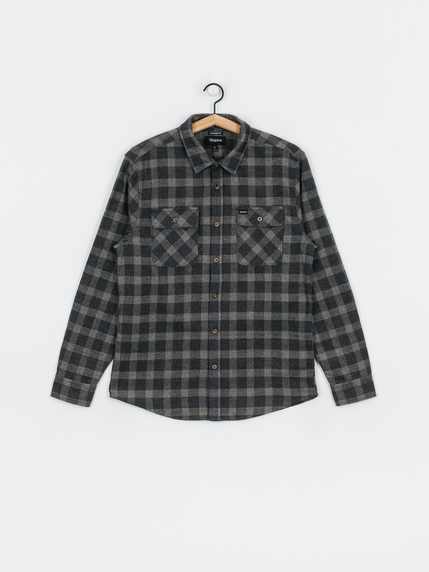 Koszula Brixton Bowery Flannel (black/heather grey)