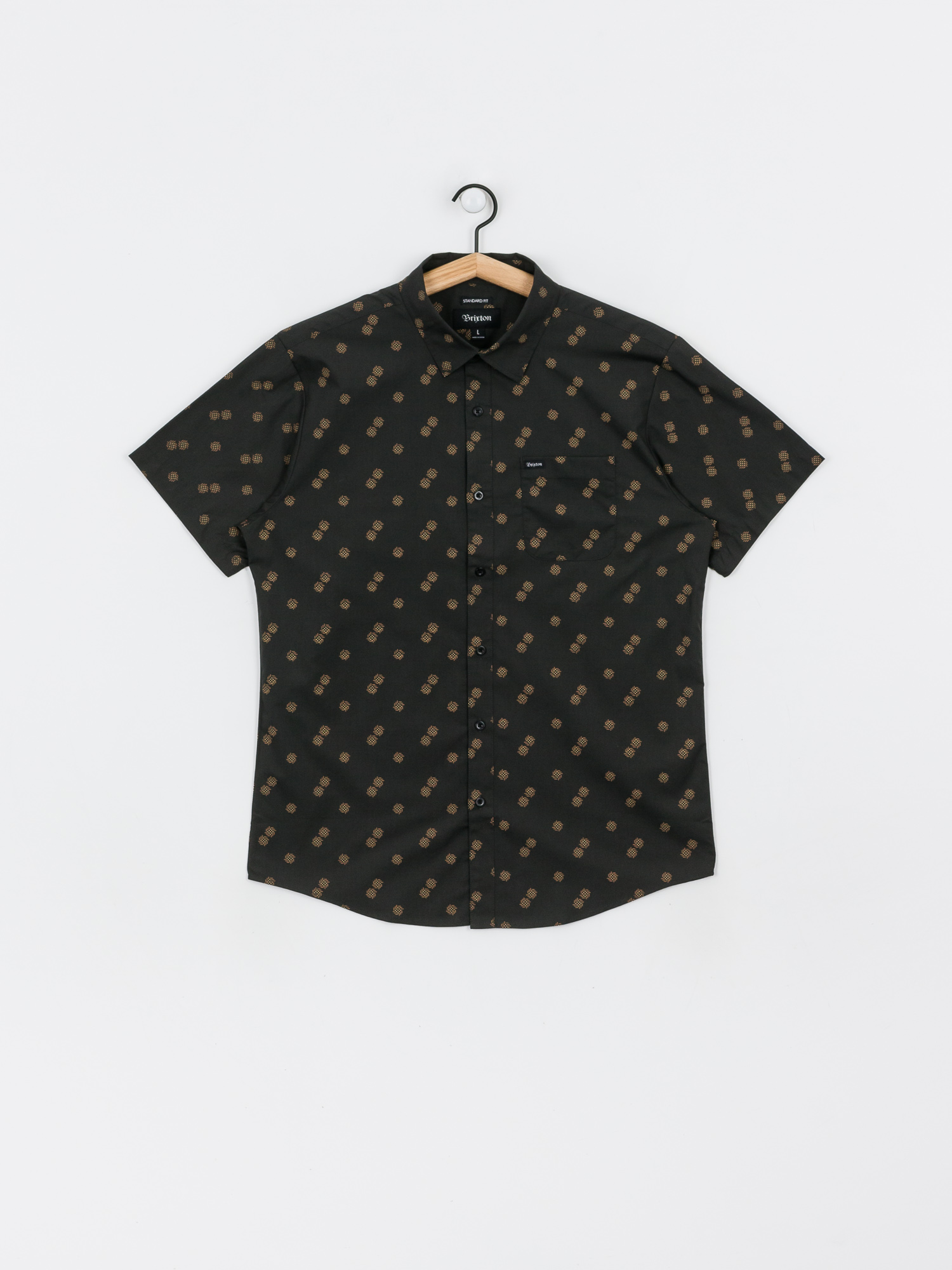 Koszula Brixton Charter Print Wvn (washed black/copper)