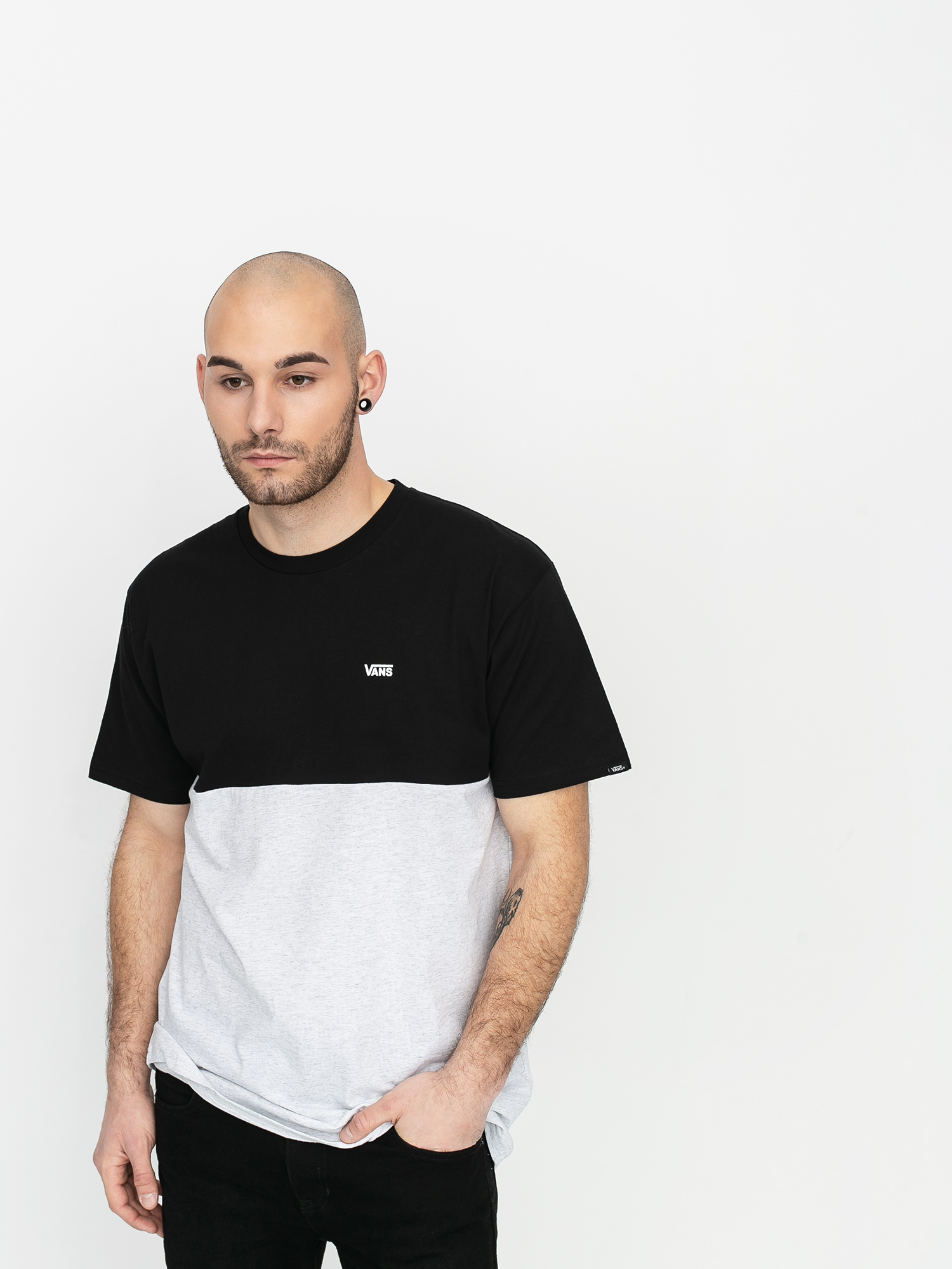 T-shirt Vans Colorblock (ash heather/black)