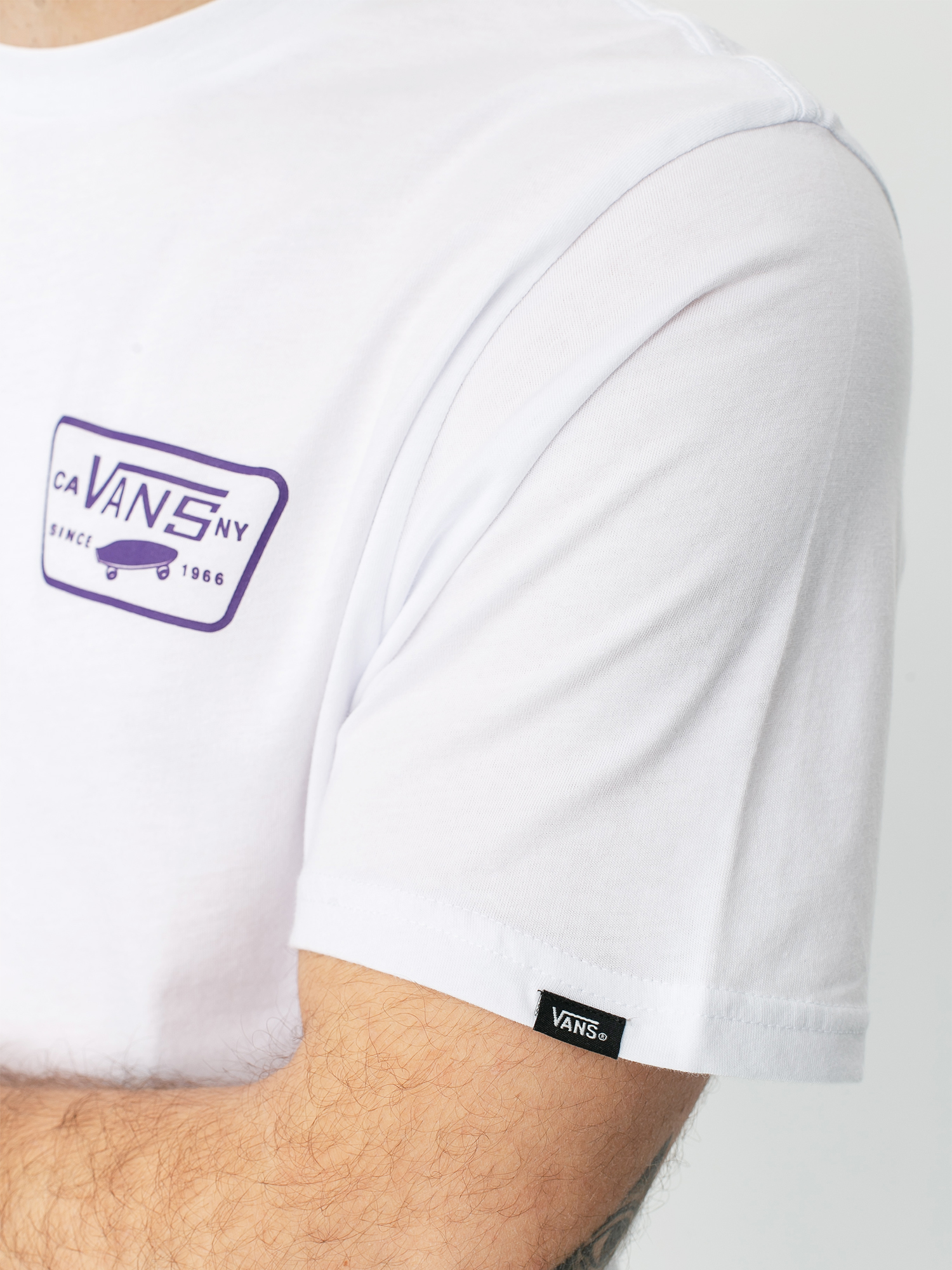 T-shirt Vans Full Patch Back (white/heliotrope)