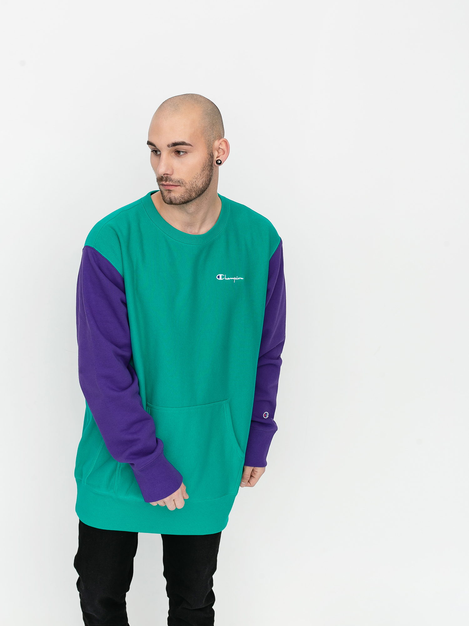 Bluza Champion Premium Crewneck Sweatshirt 214284 (spgr/prp)