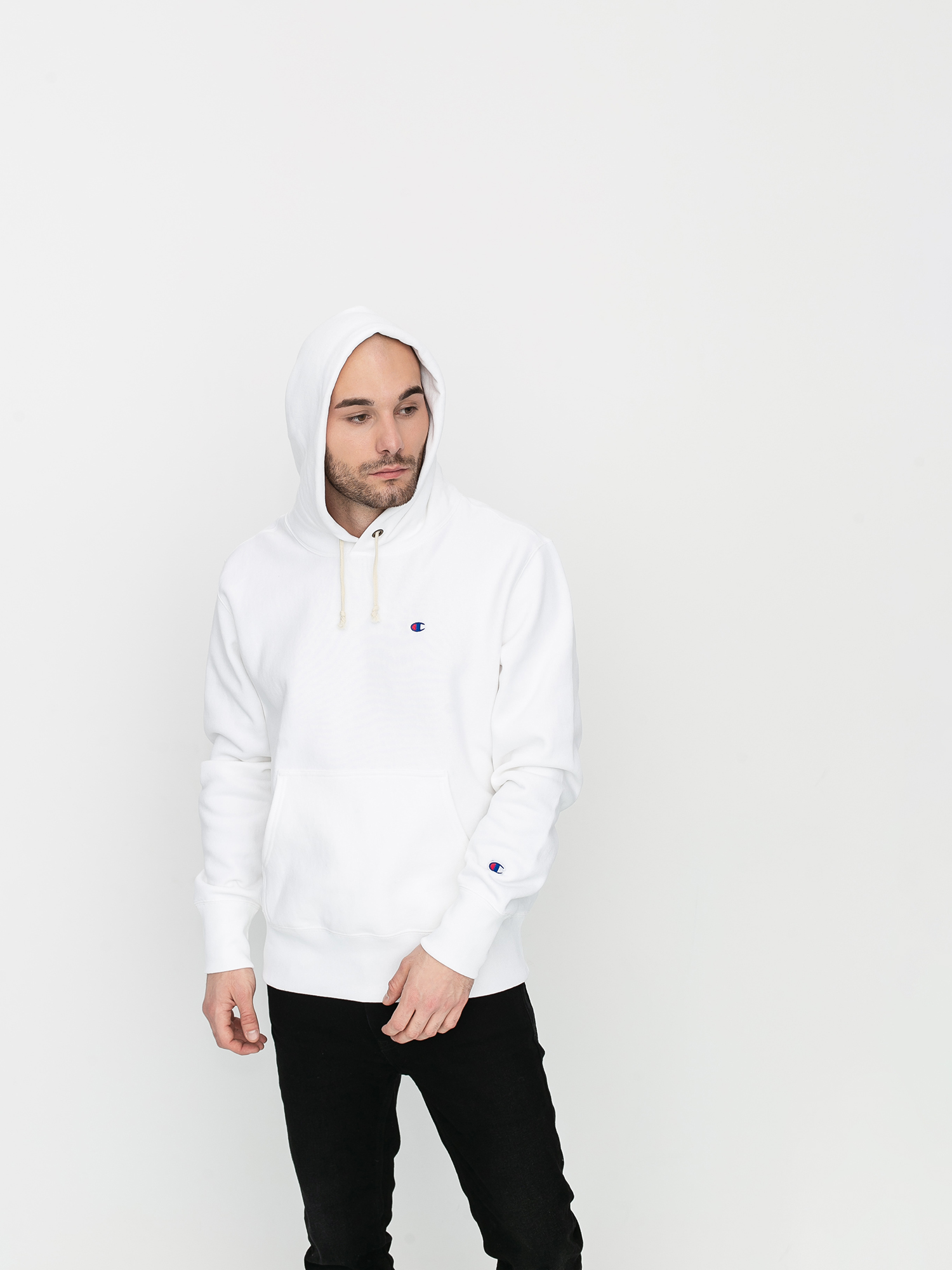 Bluza z kapturem Champion Premium  Sweatshirt HD 214675 (wht)