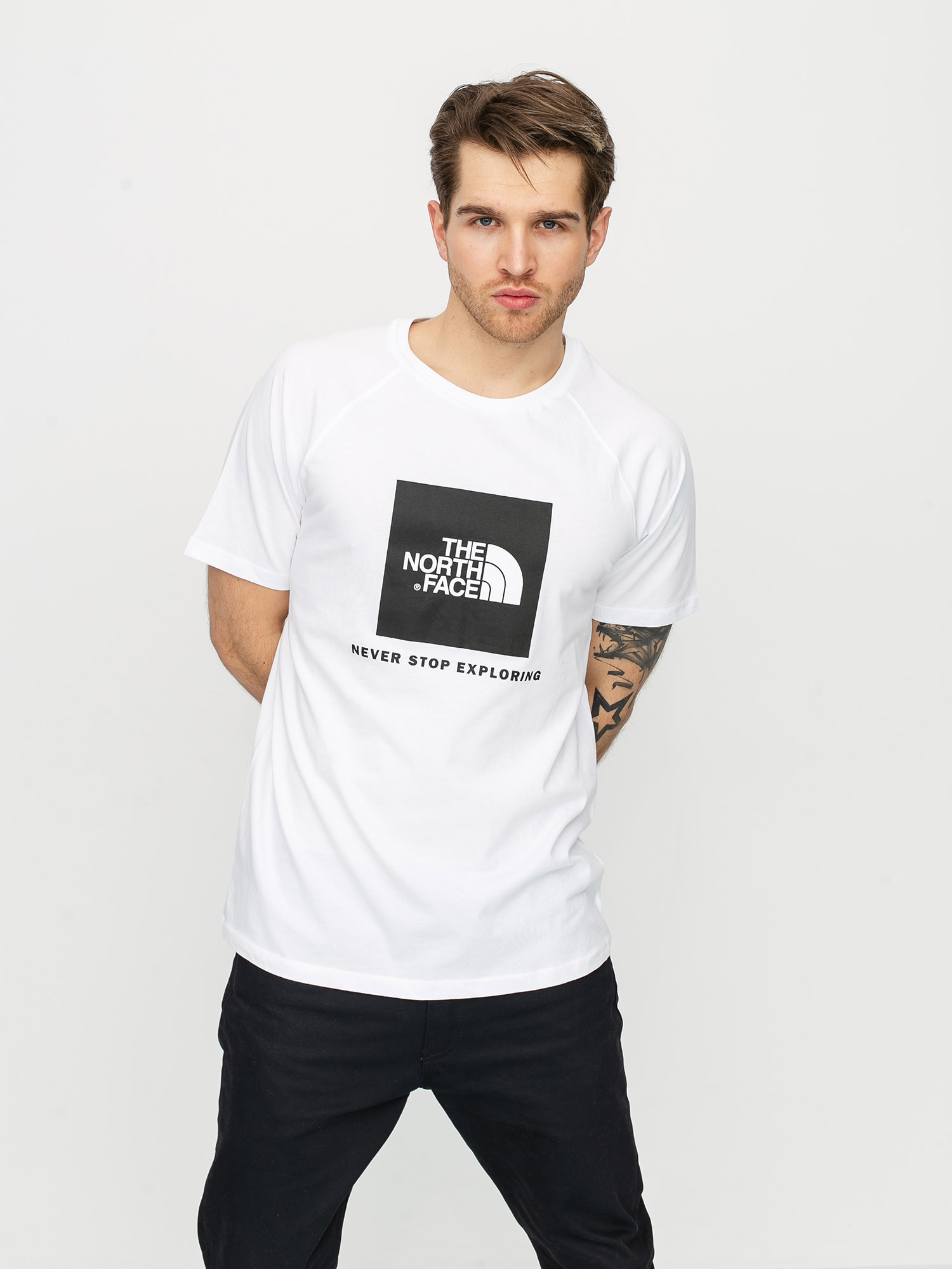 T-shirt The North Face Raglan Redbox (white)