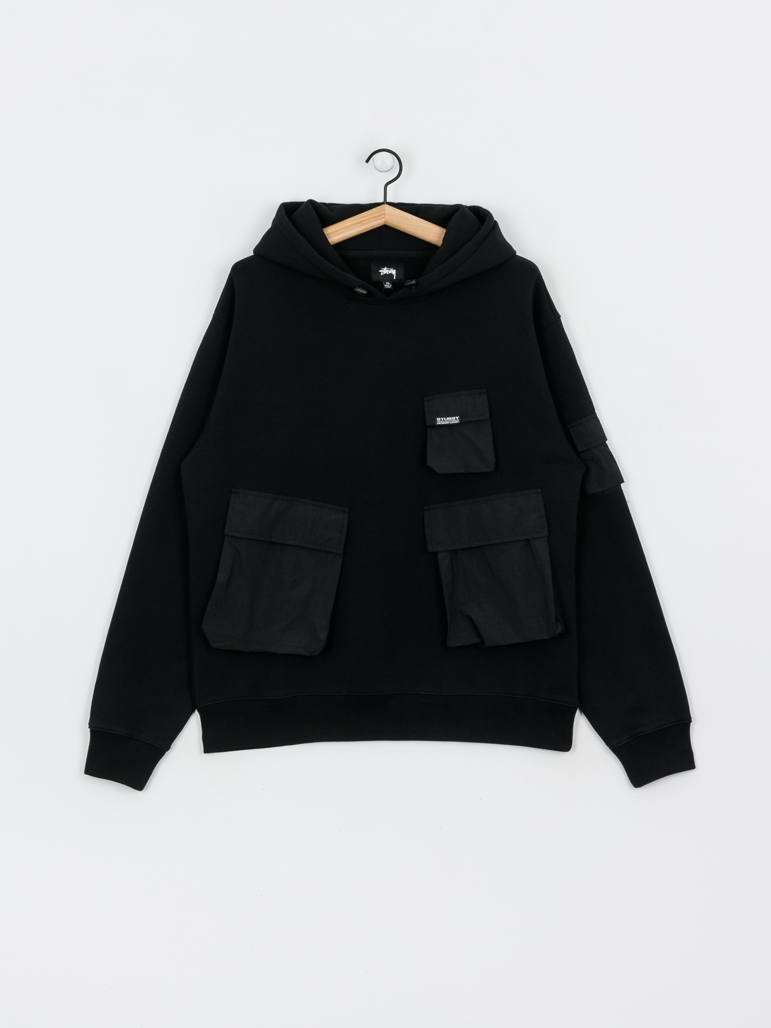 Bluza z kapturem Stussy Cargo Fleece HD (black)