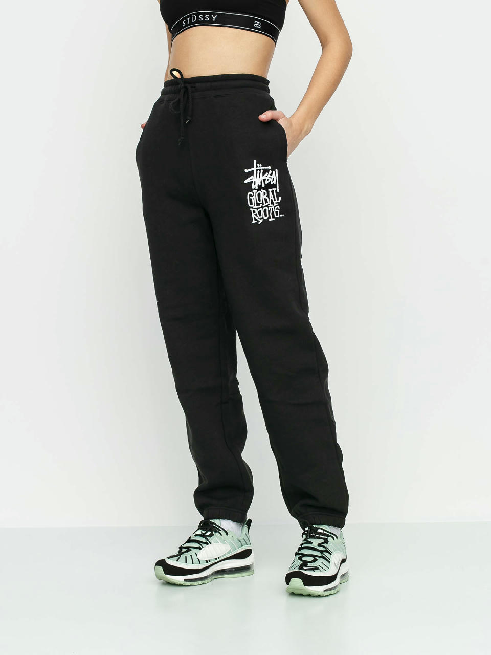 Spodnie Stussy Global Roots Wmn (black)