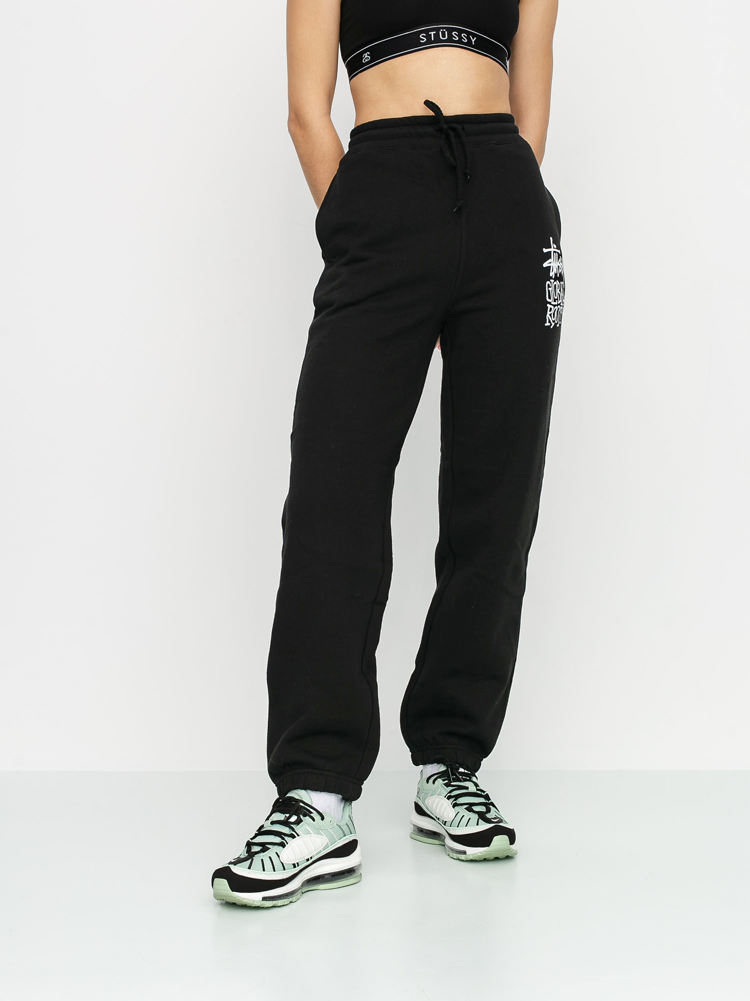 Spodnie Stussy Global Roots Wmn (black)