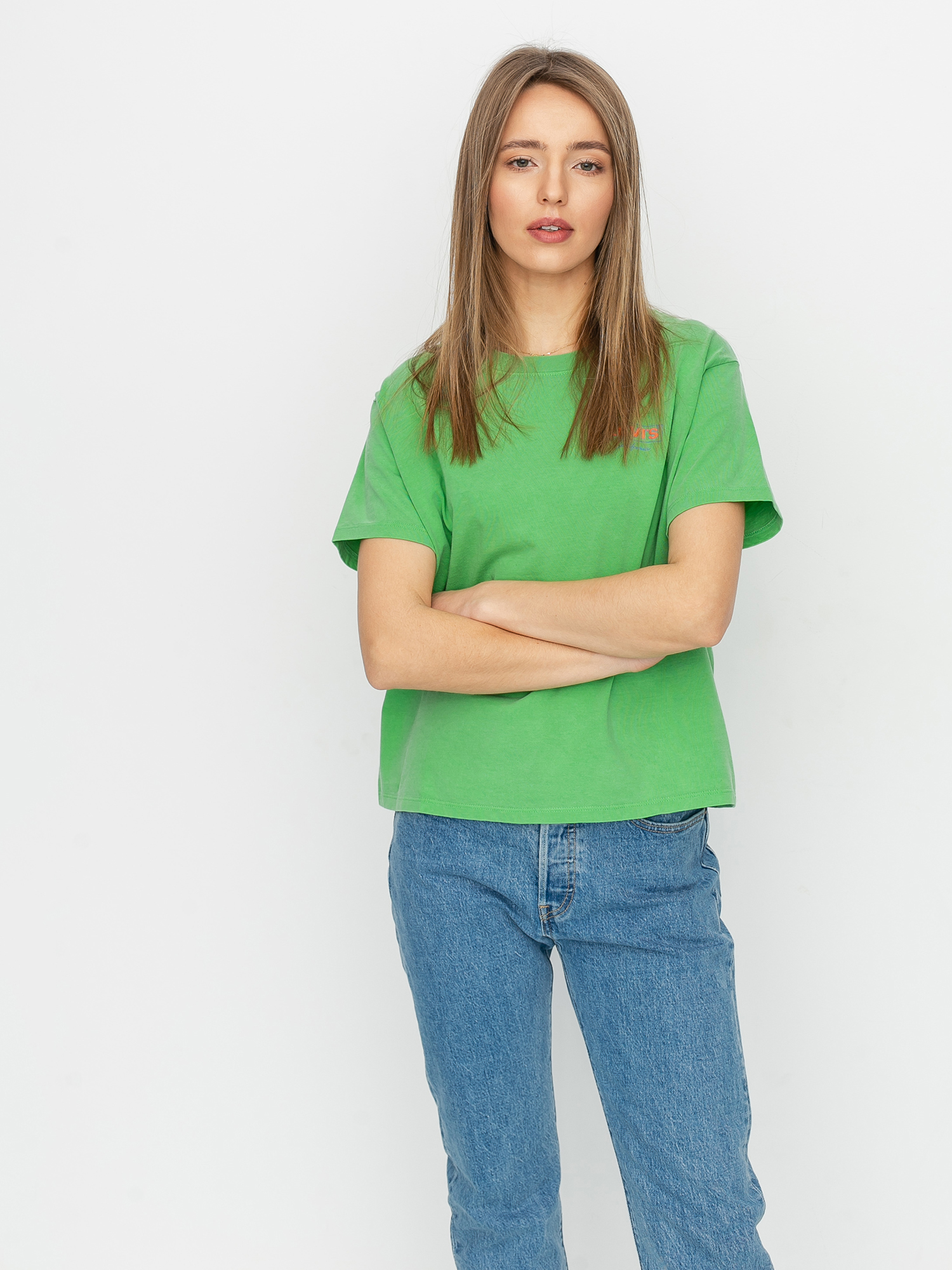 T-shirt Levi's® Graphic Varsity Cali Box Tab Wmn (green)