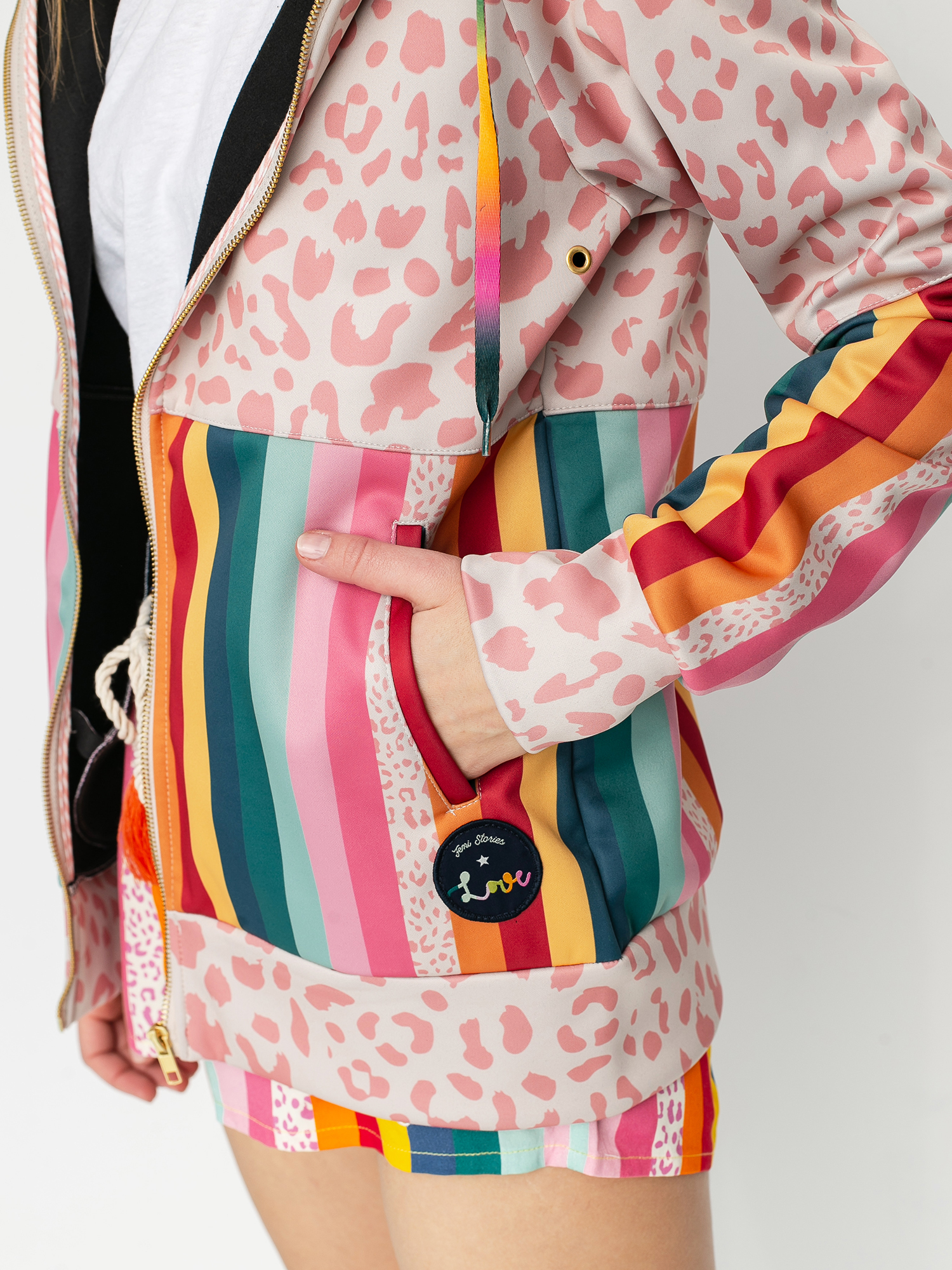 emi⭐️ Bluza z kapturem Femi Stories Longa ZHD Wmn - wielobarwny (ptw)