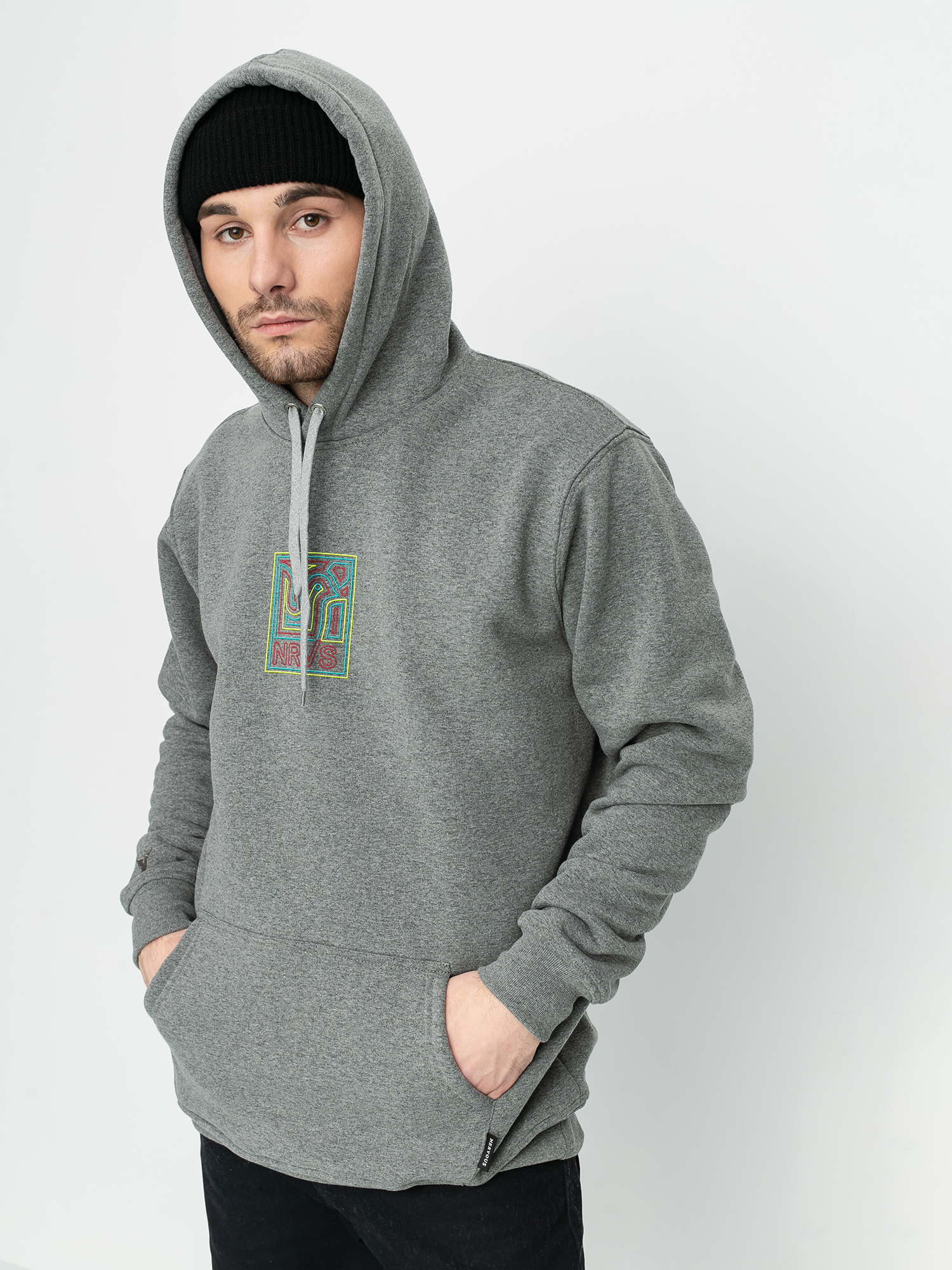 Bluza z kapturem Nervous Poster HD (grey)
