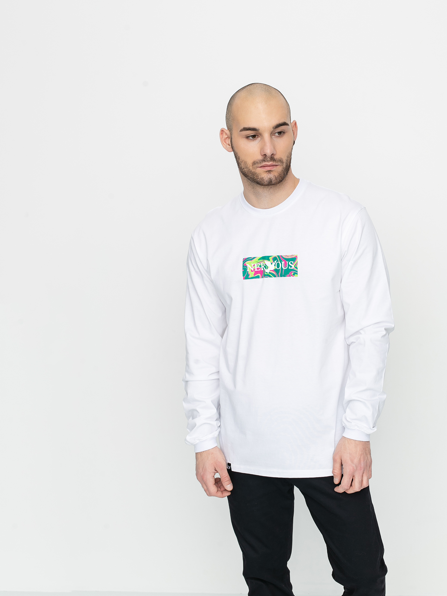 Longsleeve Nervous Acid Box (white)