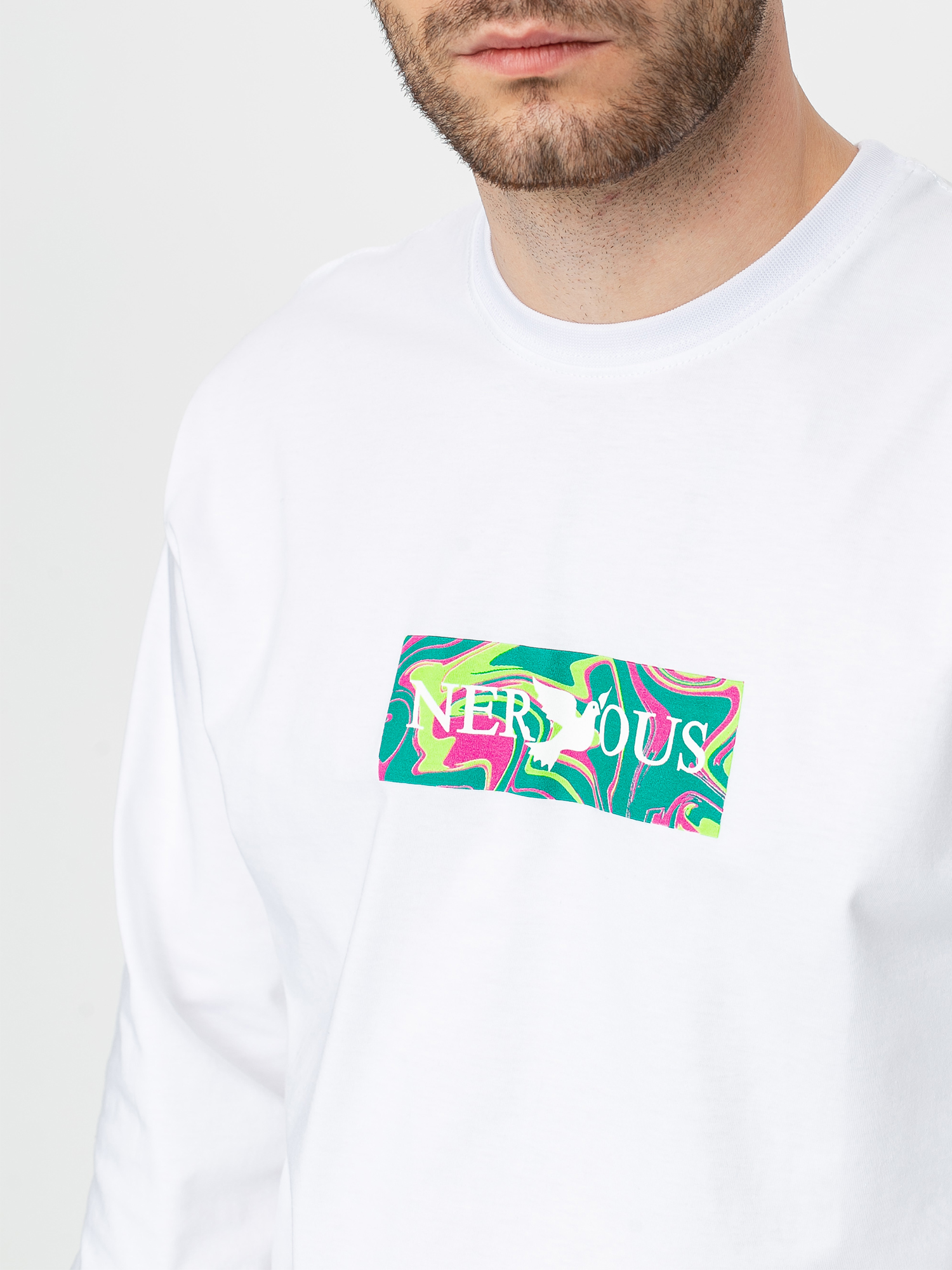Longsleeve Nervous Acid Box (white)