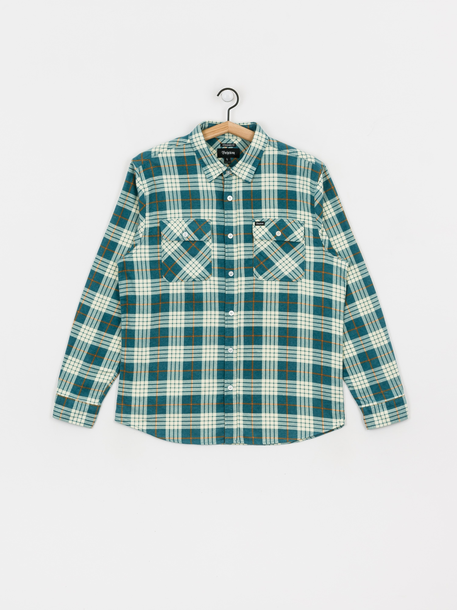 Koszula Brixton Bowery Lw Flannel (aqua/white)