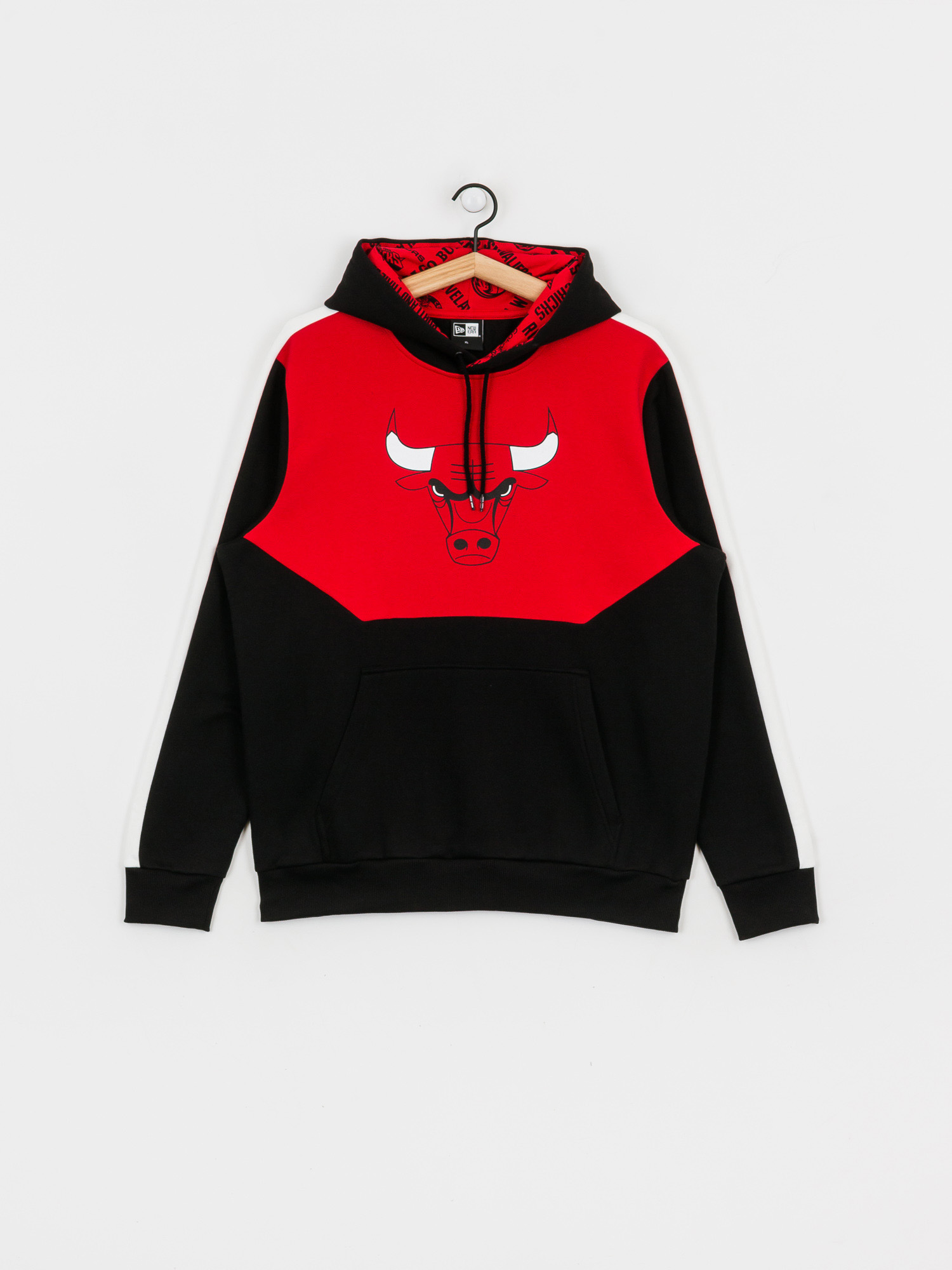 Bluza z kapturem New Era Nba Colour Block Chicago Bulls HD (blkfdr)