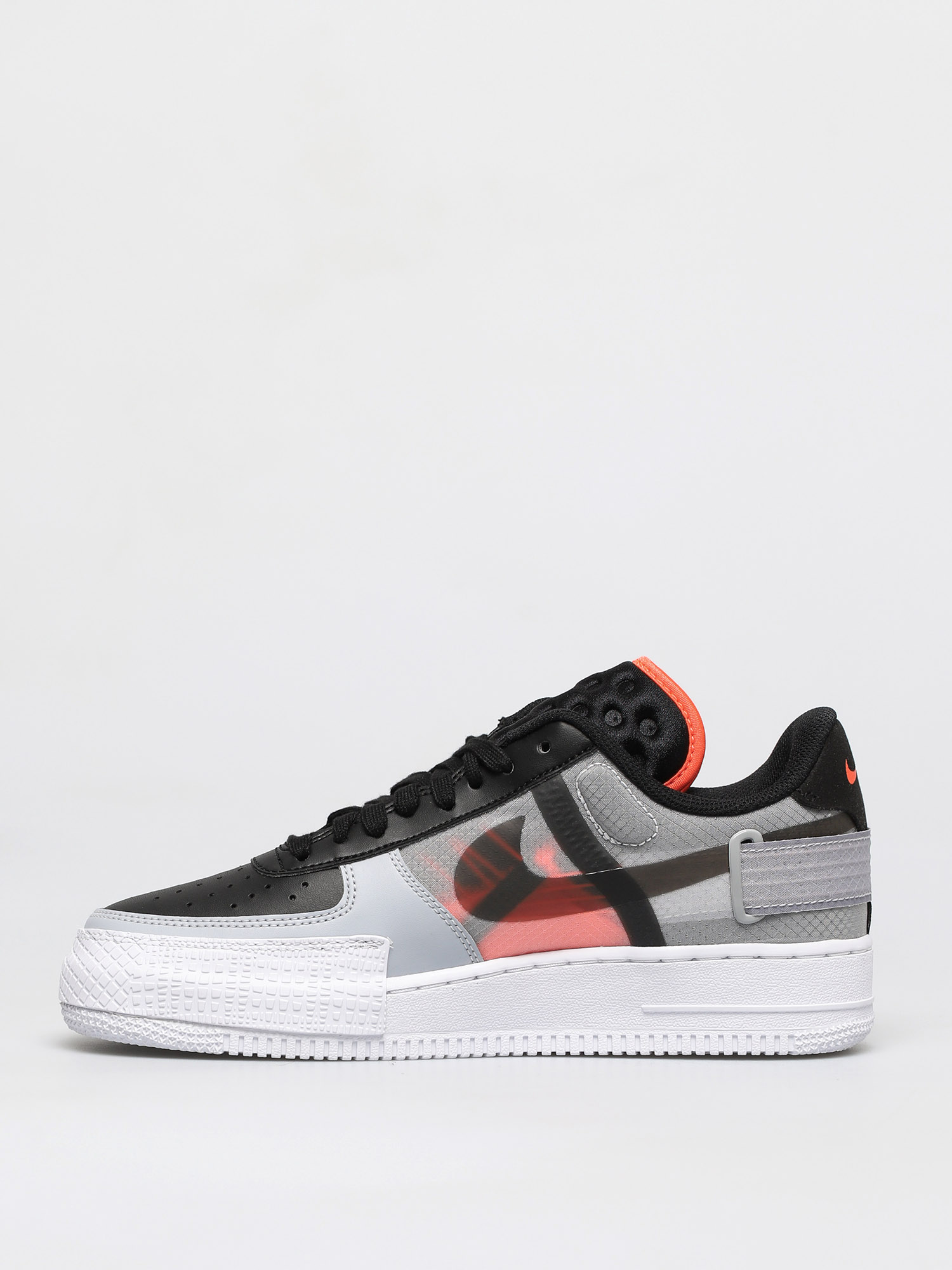 Buty Nike Air Force 1 Type (black/hyper crimson wolf grey white)