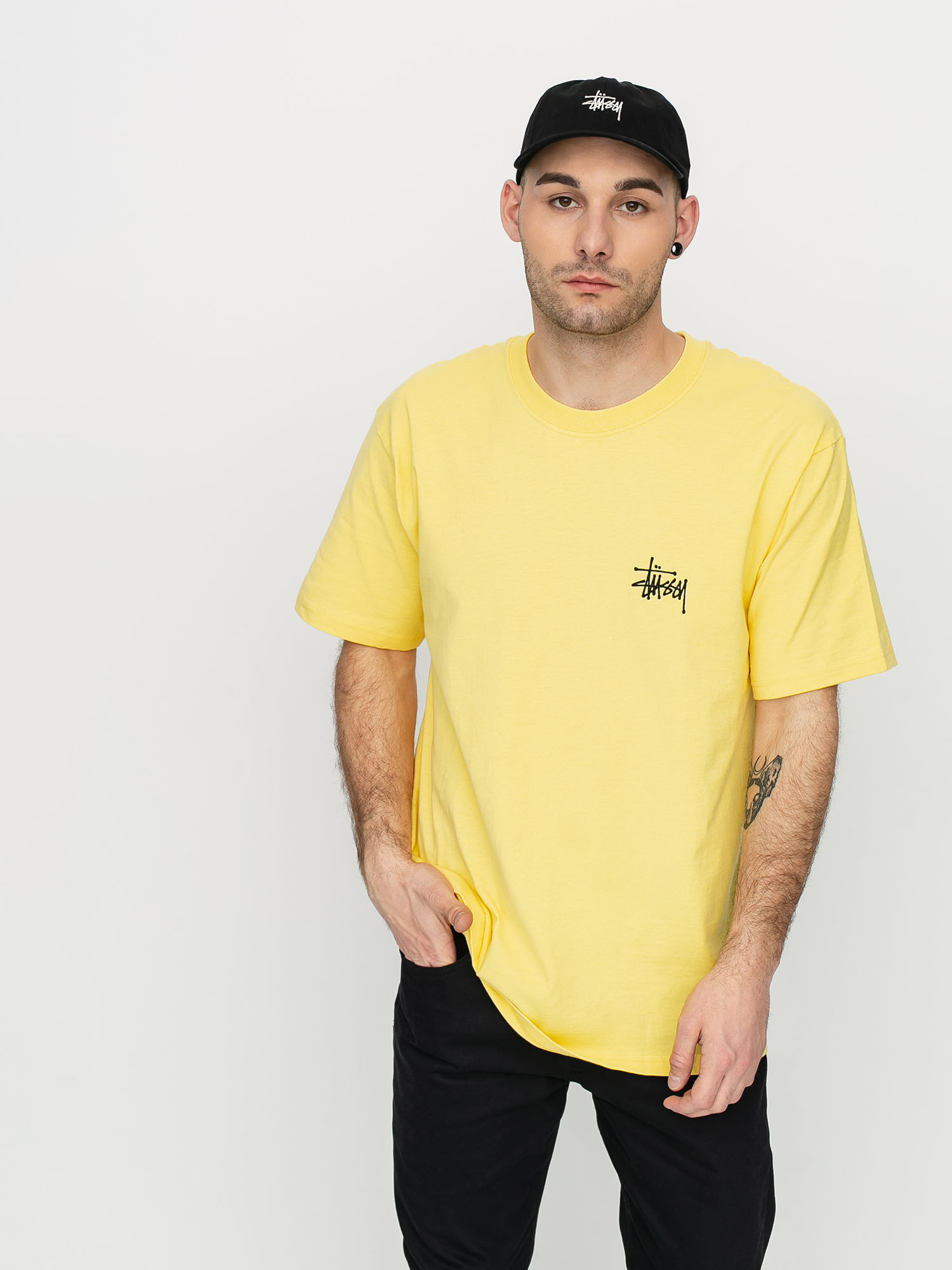T-shirt Stussy Basic Stussy (yellow)