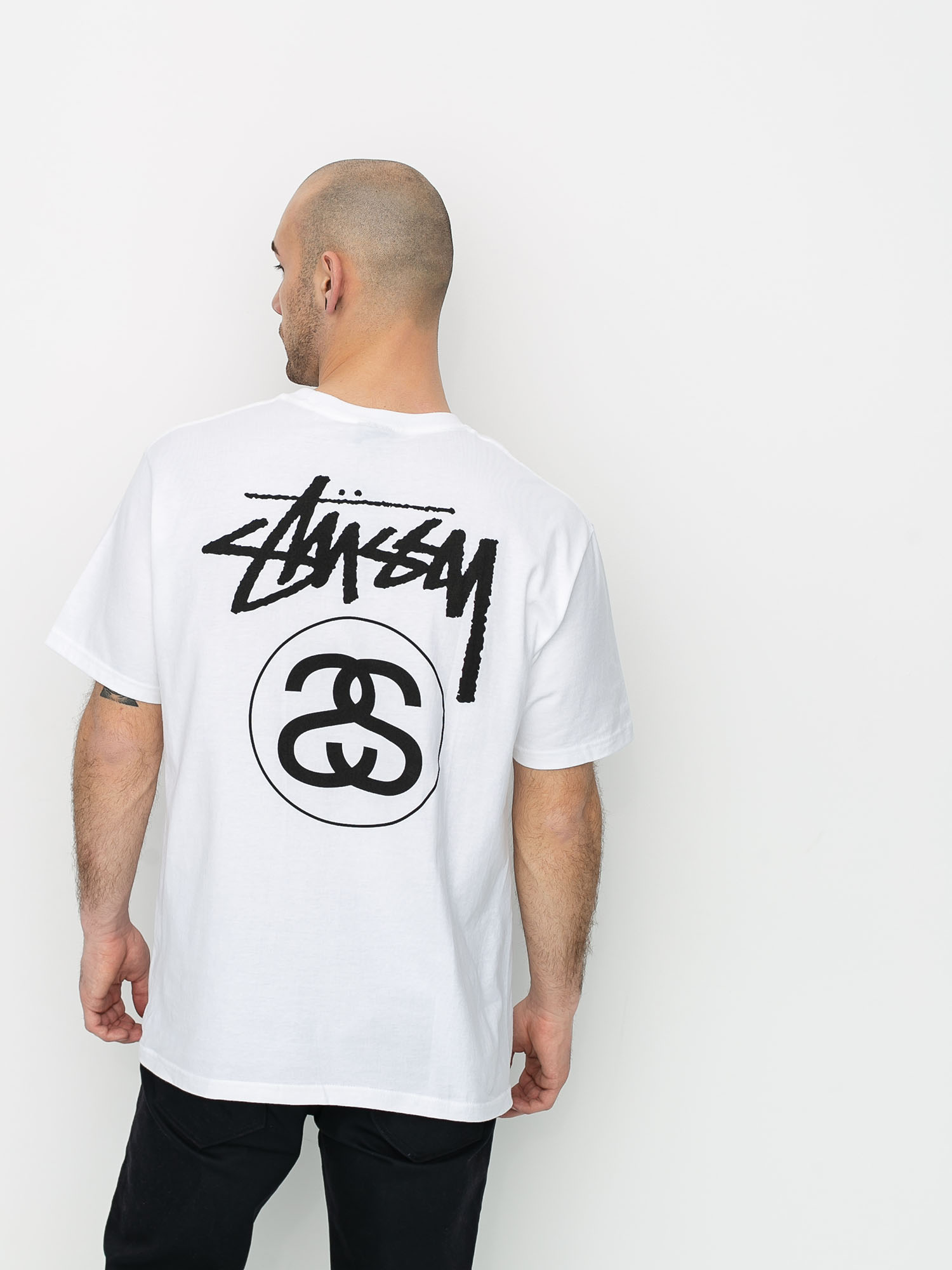 T-shirt Stussy Stock Link (white)