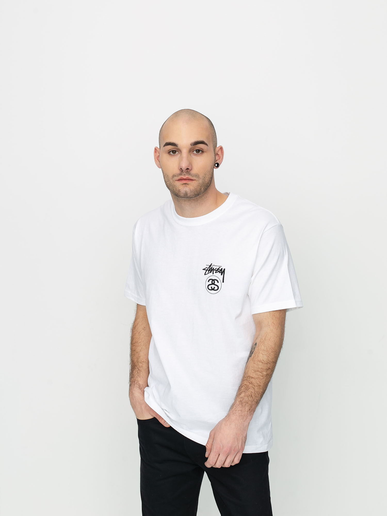 T-shirt Stussy Stock Link (white)