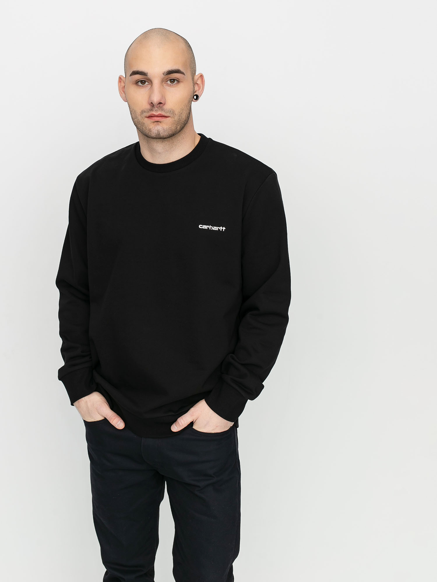 Bluza Carhartt WIP Script Embroidery (black/white)