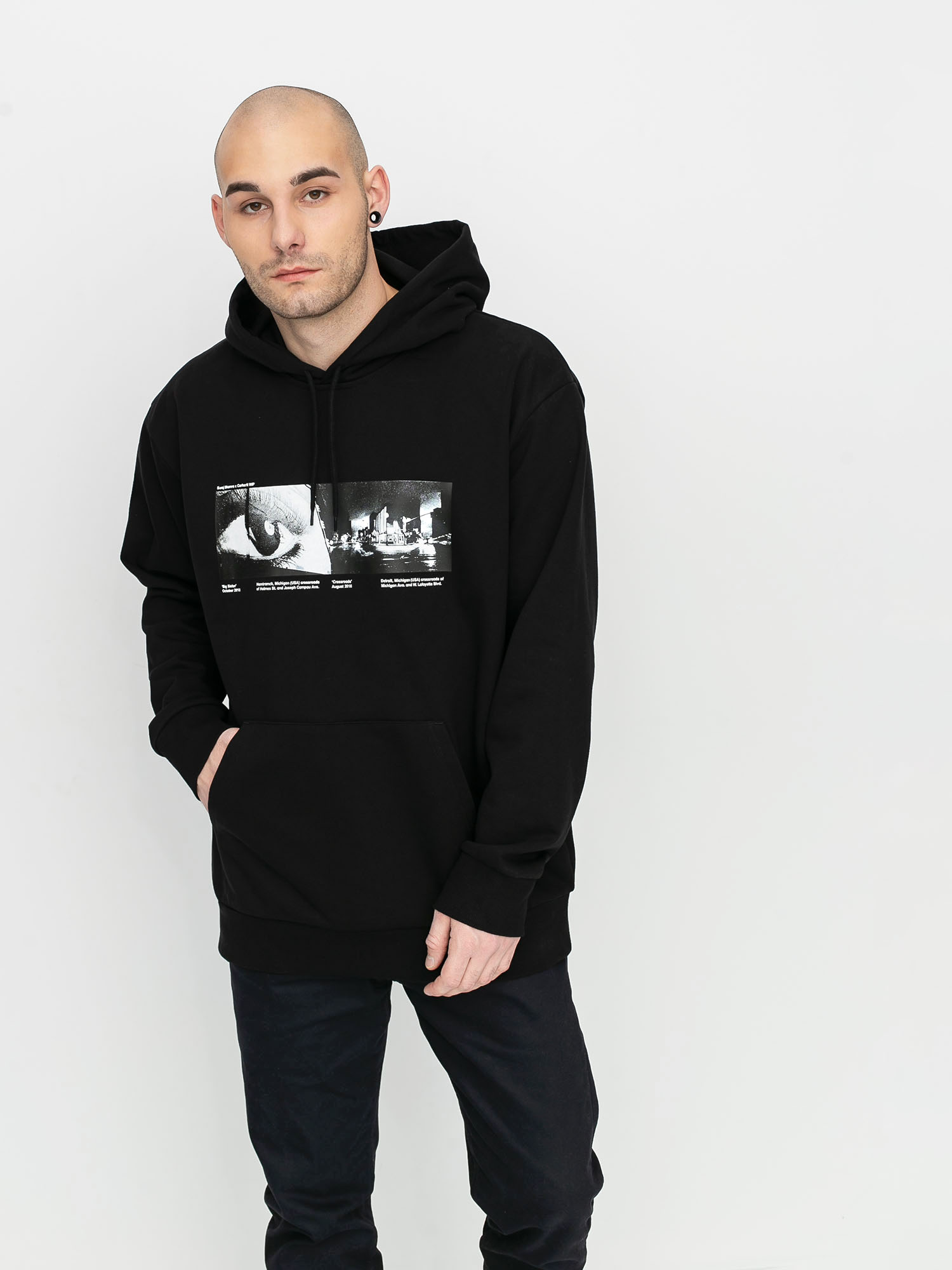 Bluza z kapturem Carhartt WIP Suraj Bhamra Crossroads HD (black)