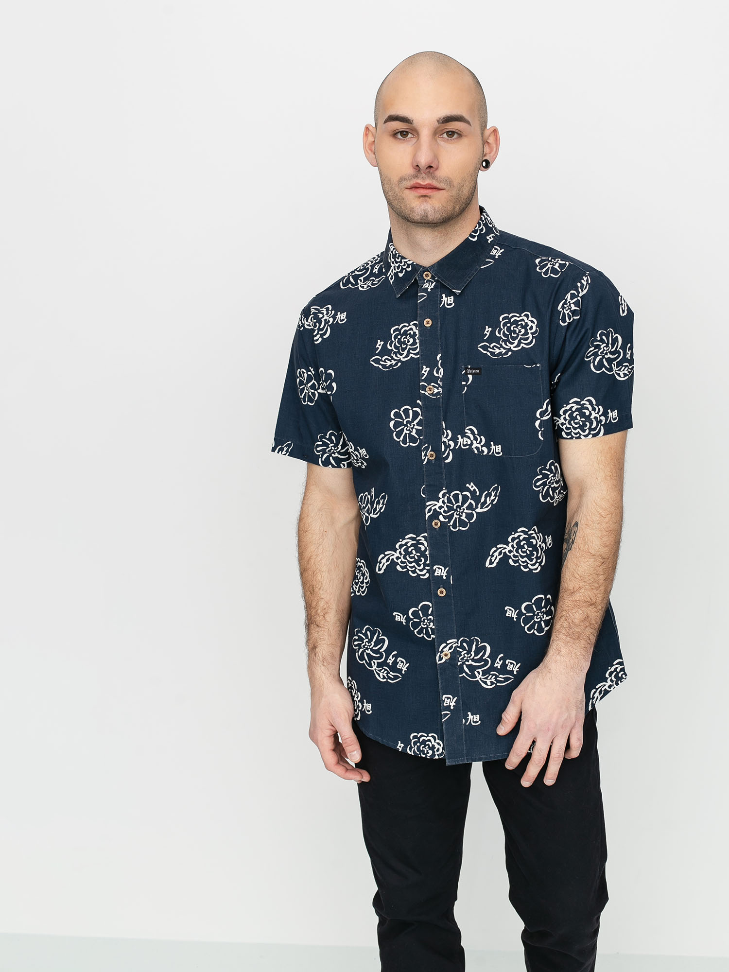 Koszula Brixton Charter Print Wvn (navy/off white)