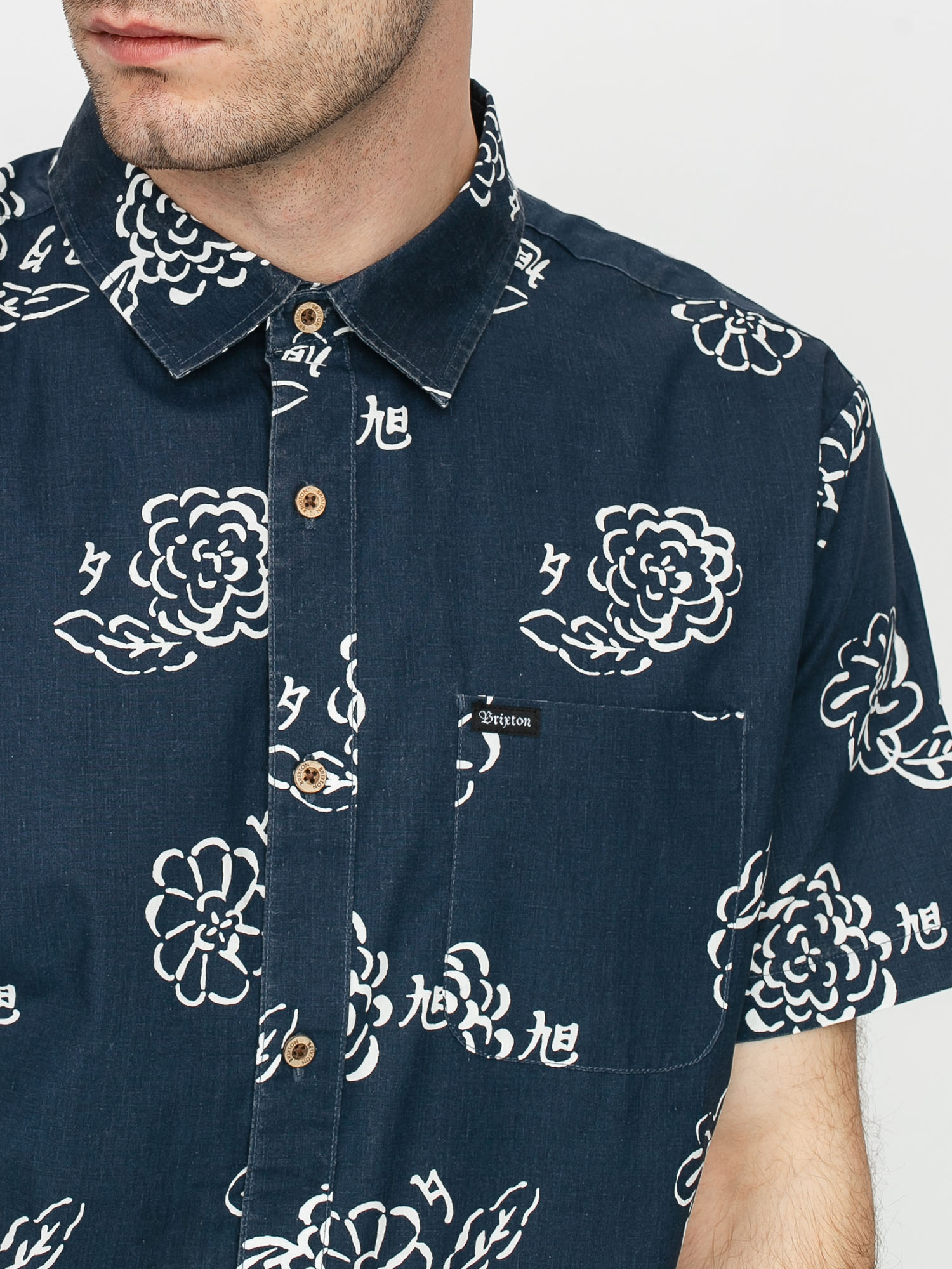 Koszula Brixton Charter Print Wvn (navy/off white)