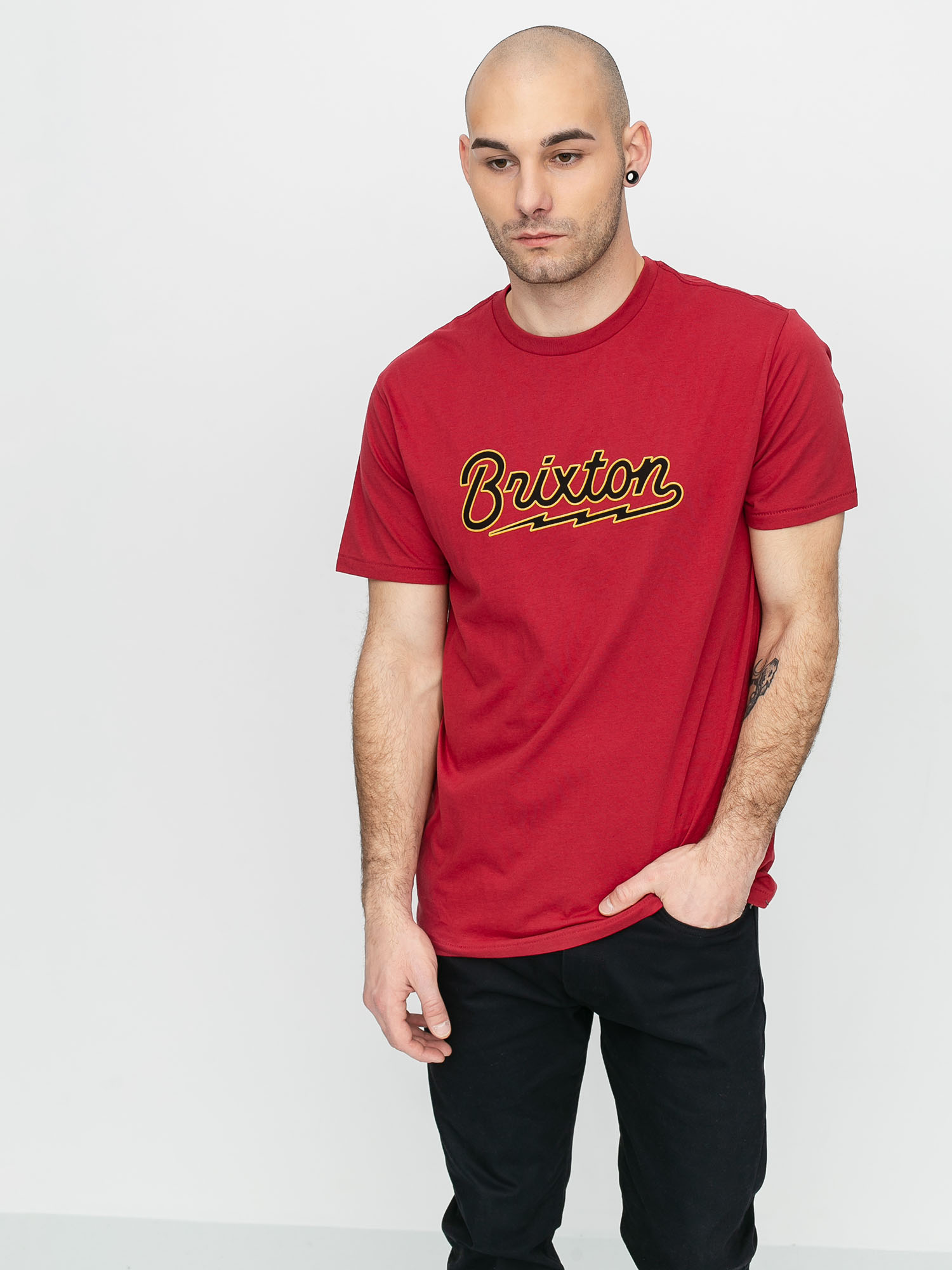 T-shirt Brixton Dory Prt (lava red)